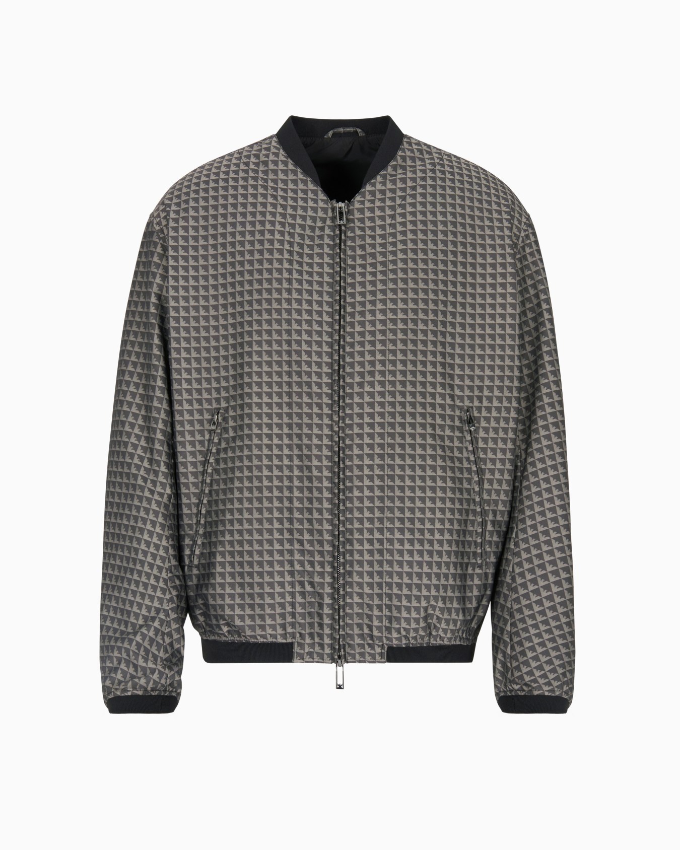 Blouson in nylon jacquard motivo aquile reiterate Slide 0