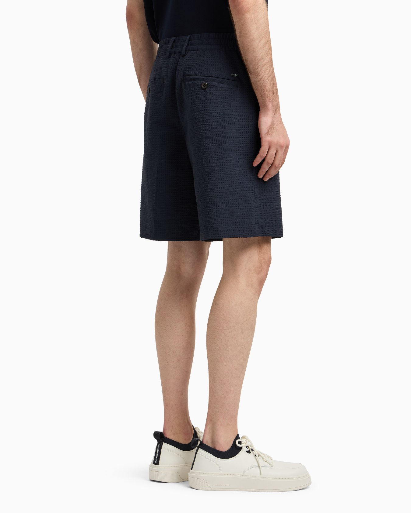 Chino bermuda en nylon seersucker Diapositive 3