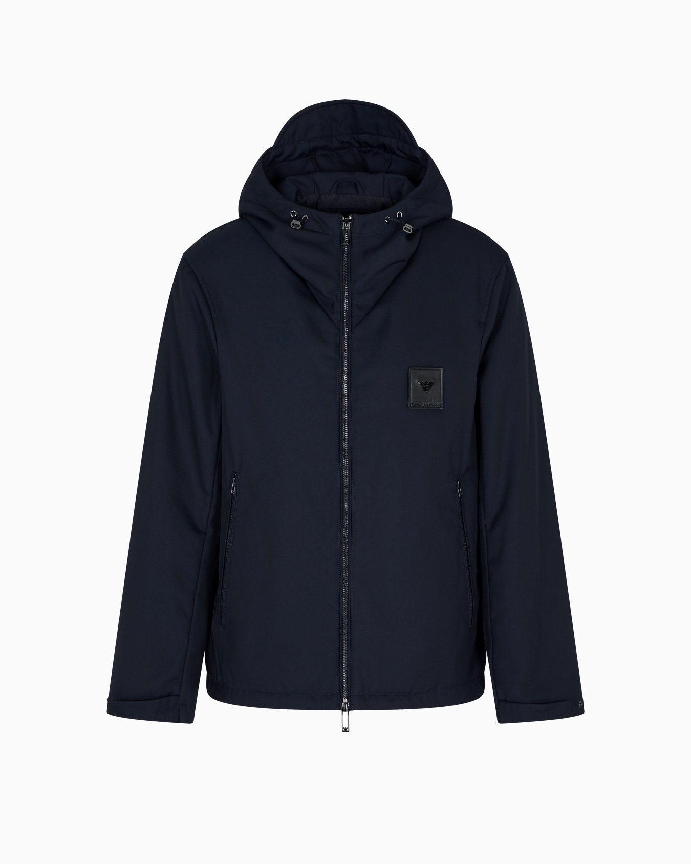Nylon jacket with hood and visor Slide 0