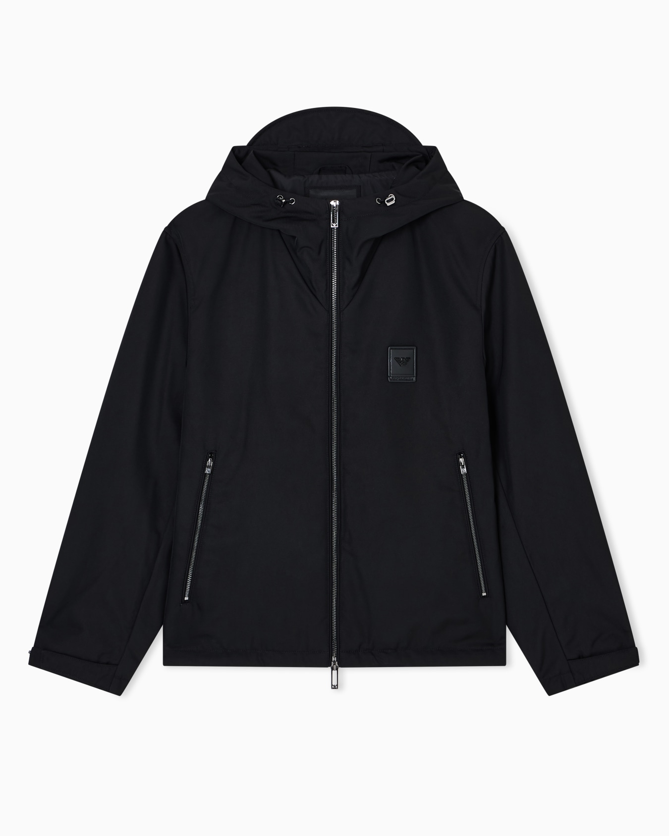 Nylon jacket with hood and visor Slide 0