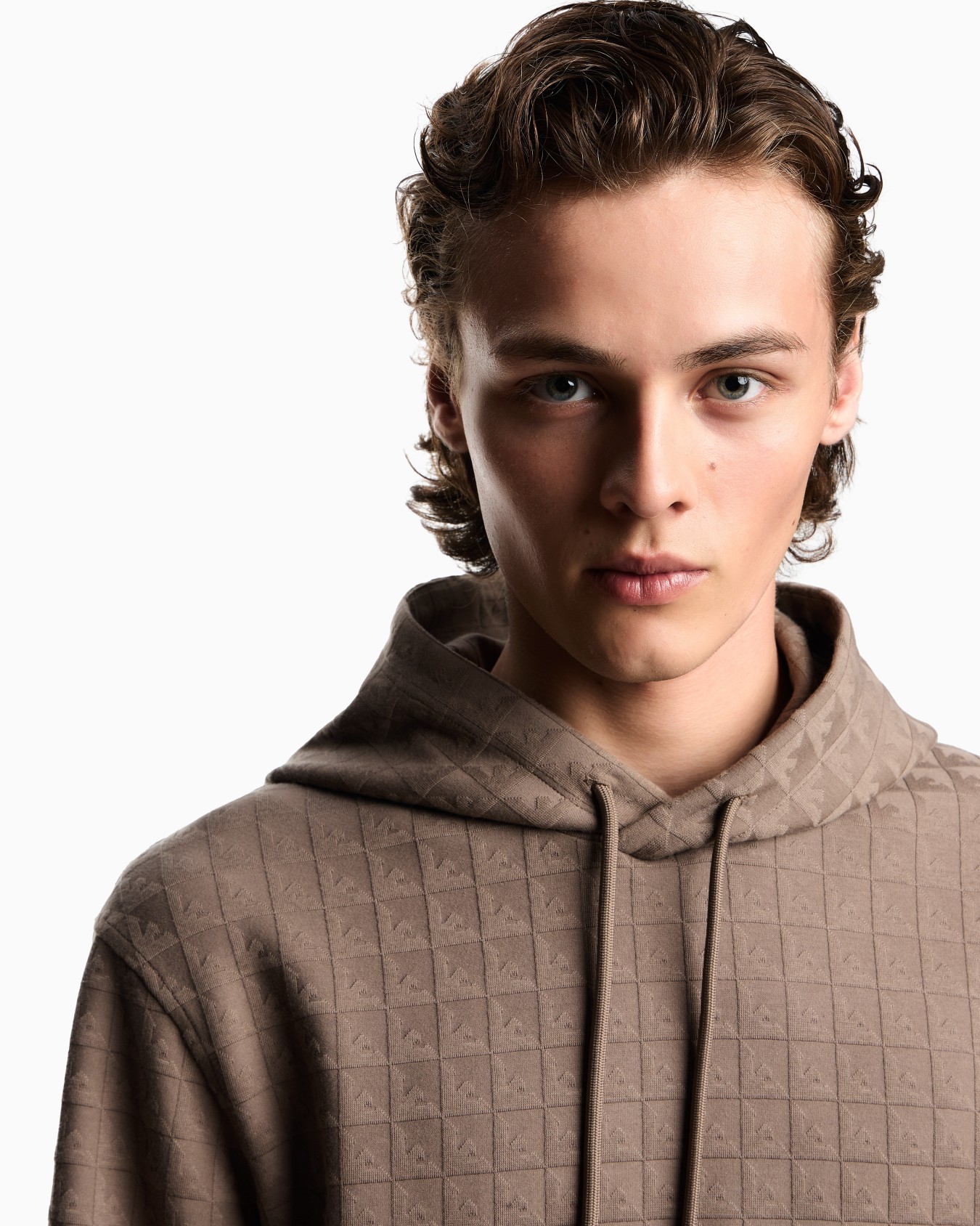 ASV Lyocell-blend jacquard jersey hooded sweatshirt with repeated eagle motif Slide 5