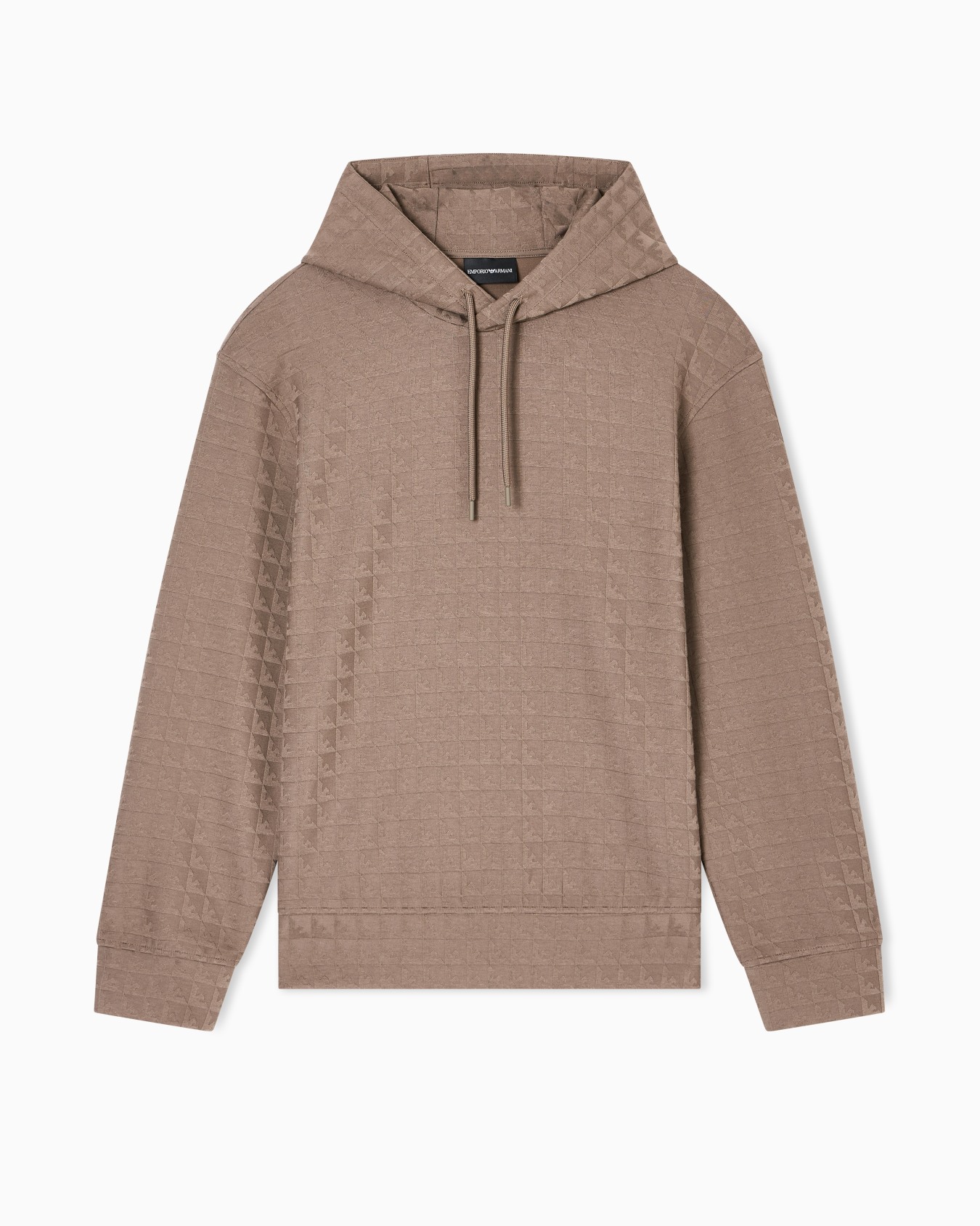 ASV Lyocell-blend jacquard jersey hooded sweatshirt with repeated eagle motif Slide 0