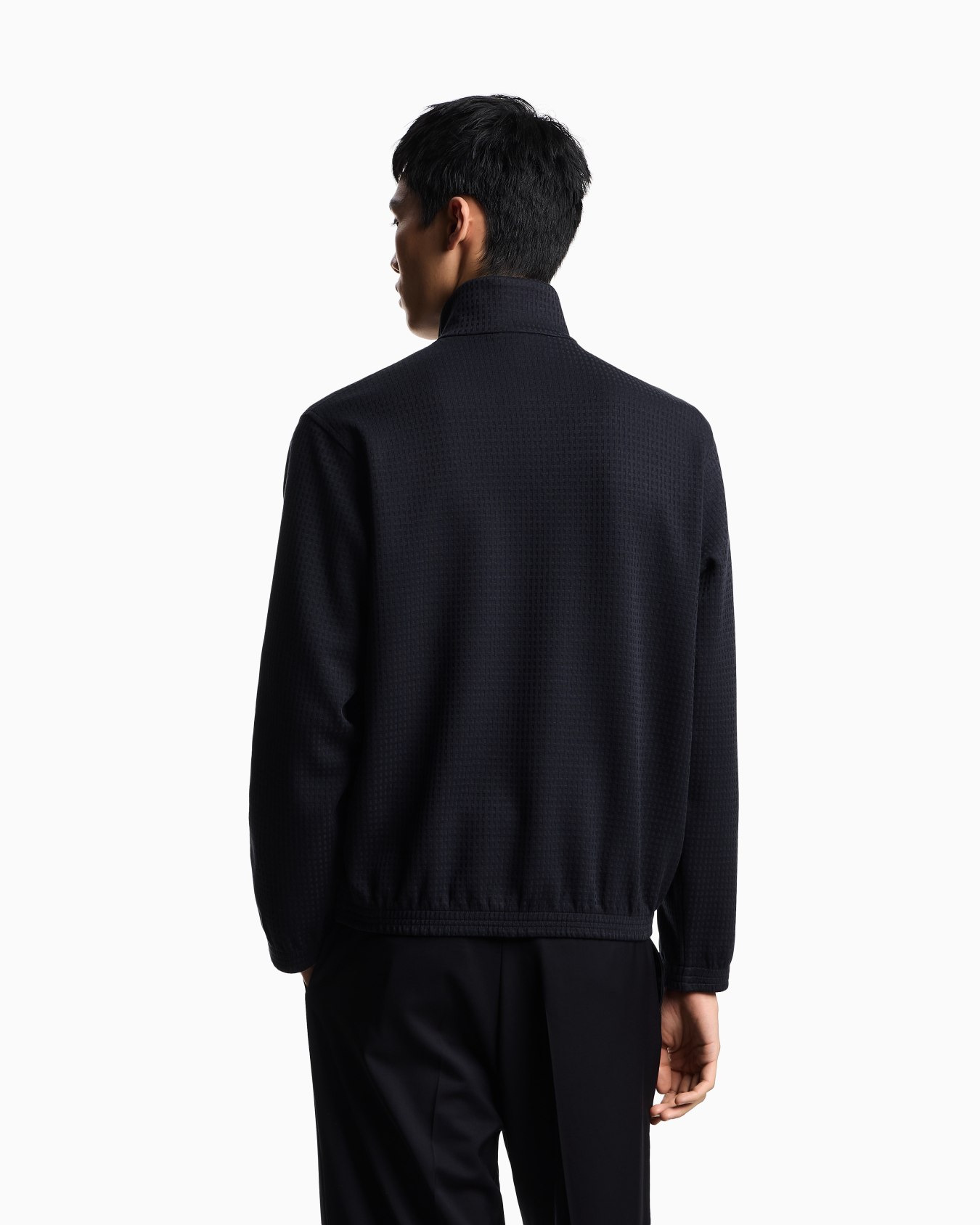 ASV full-zip sweatshirt in Lyocell-blend jacquard jersey Slide 3