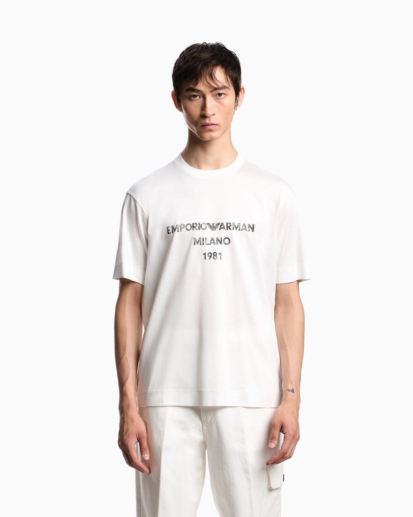 T-shirt en lyocell avec logo imprimé effet vintage ASV Diapositive 3