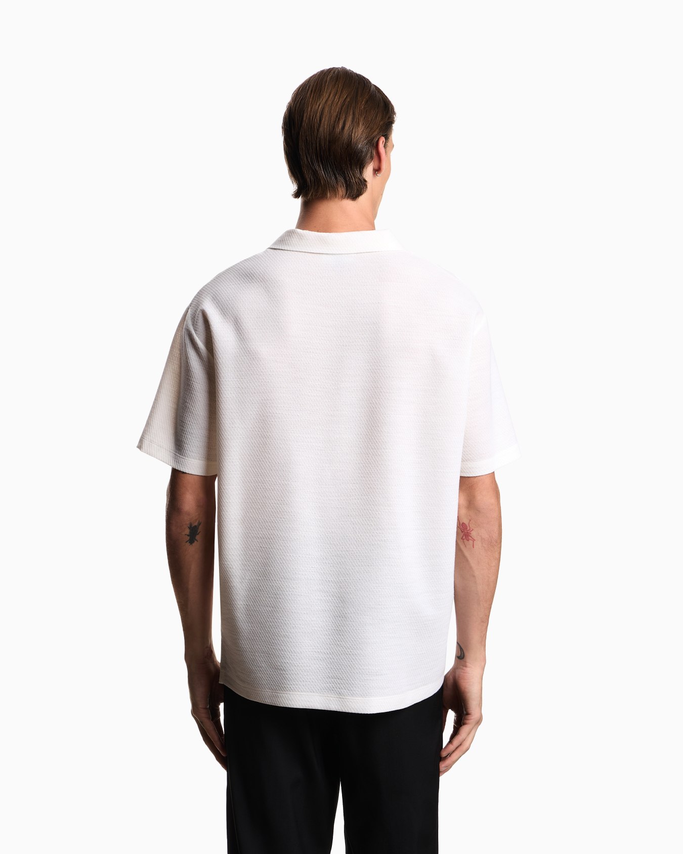 Icon polo shirt in yarn-dyed jacquard jersey Slide 2