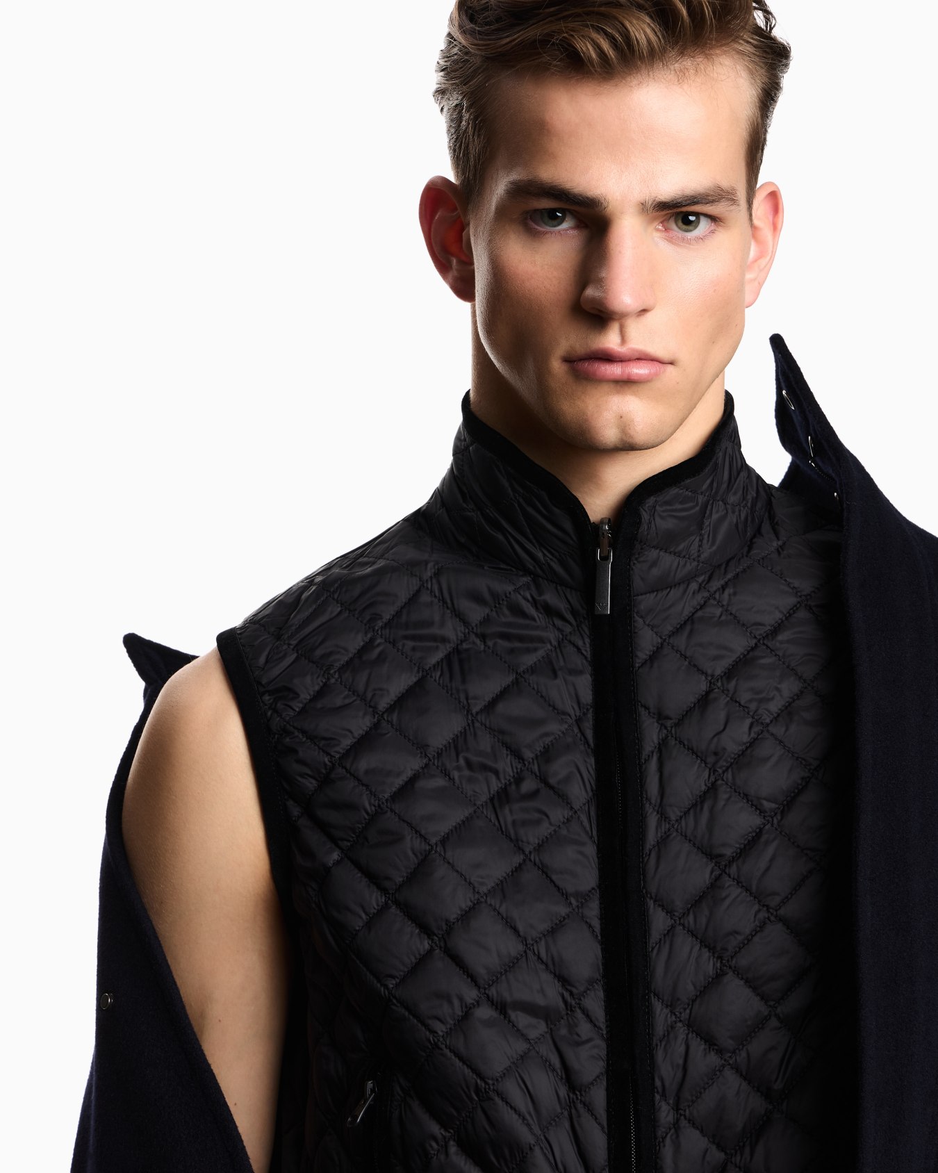 Two-in-one style blouson in virgin wool cloth  Slide 4
