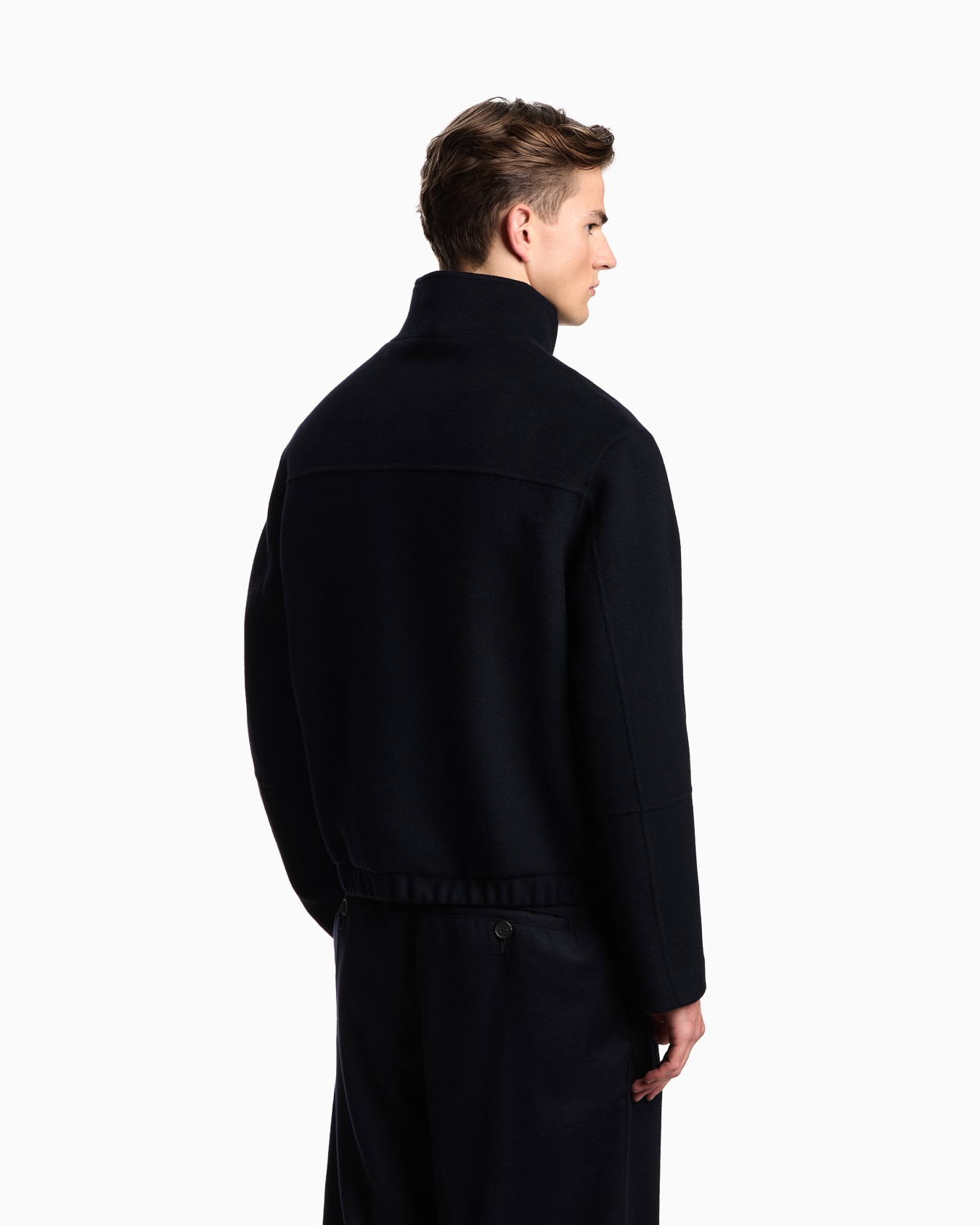 Two-in-one style blouson in virgin wool cloth  Slide 2
