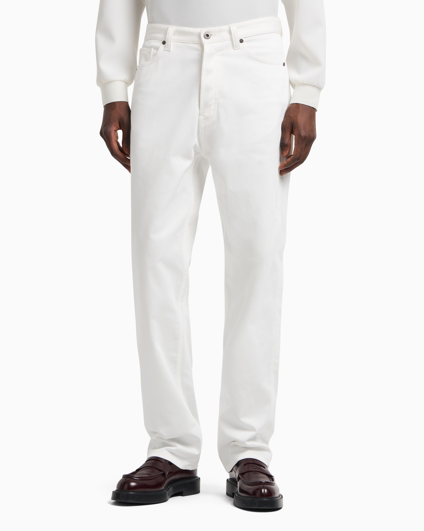 Pantaloni cinque tasche in gabardina crepe organica stretch ASV Icon Slide 4