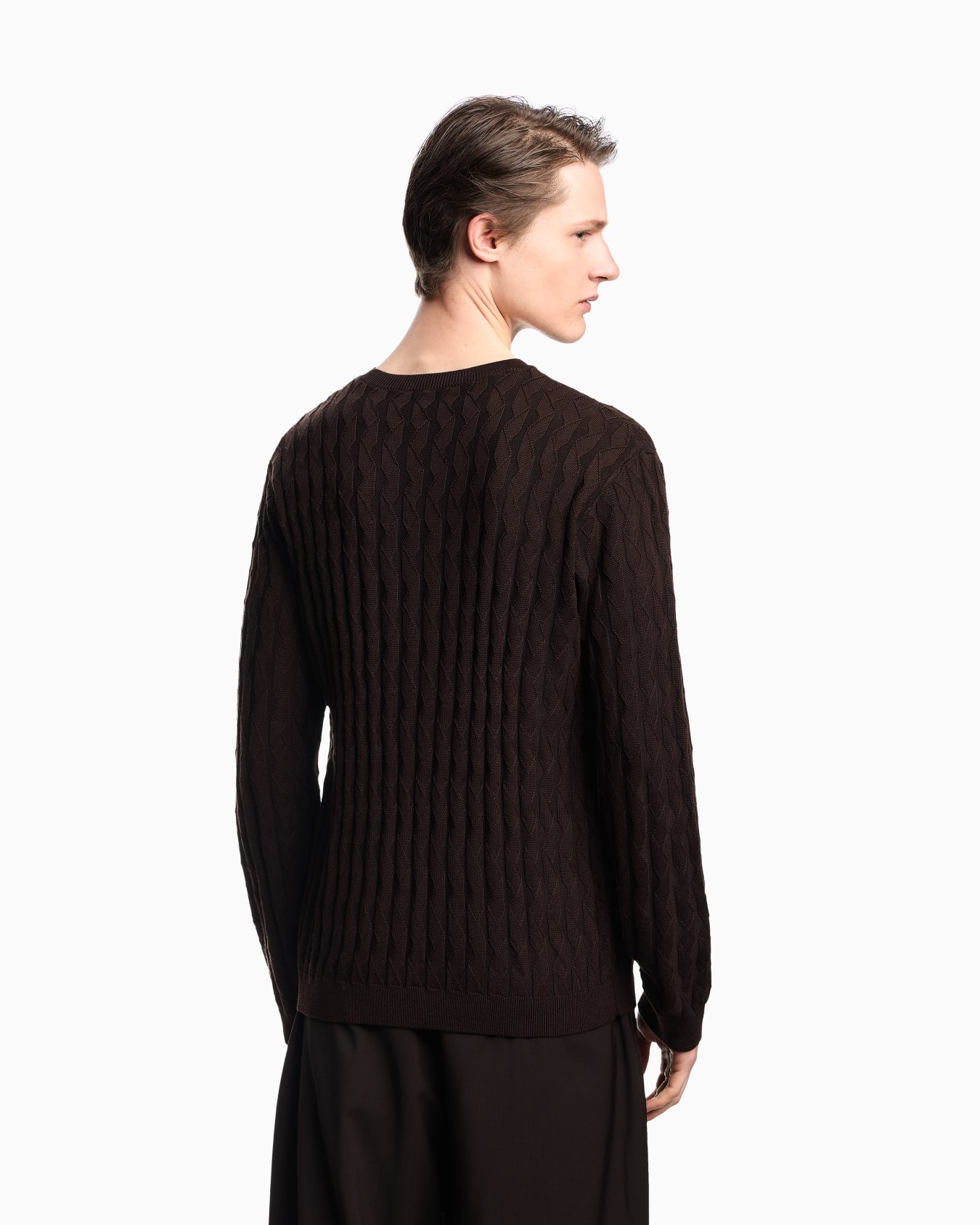ASV Lyocell-blend jumper in an embossed, patterned stitch Slide 2