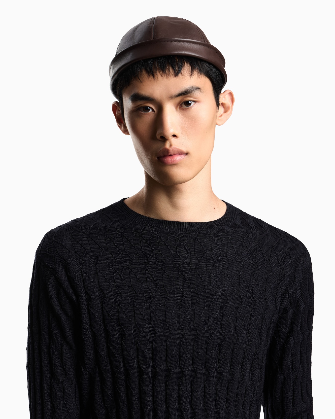 ASV Lyocell-blend jumper in an embossed, patterned stitch Slide 5