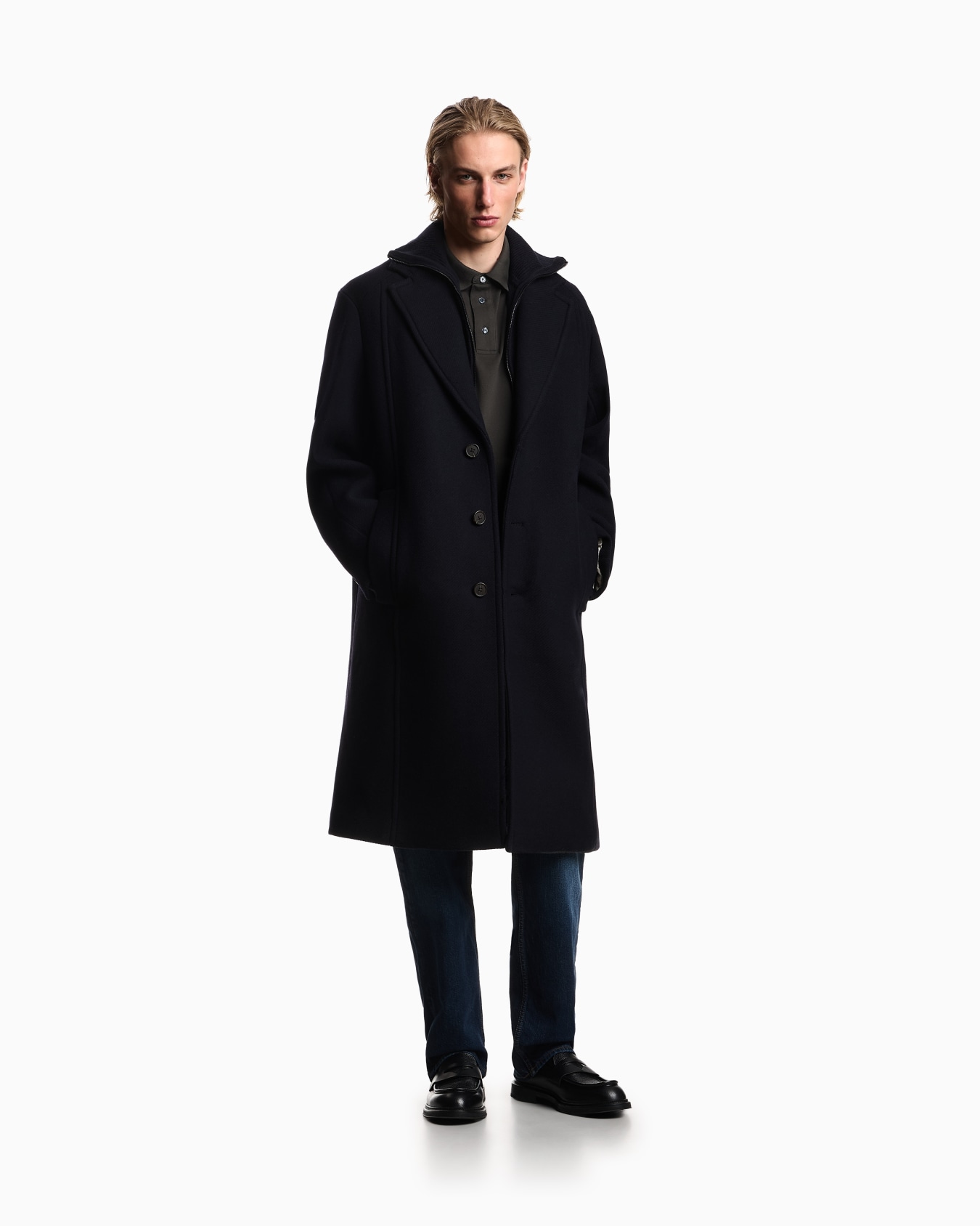 Piqué jersey polo shirt with eagle patch Slide 1