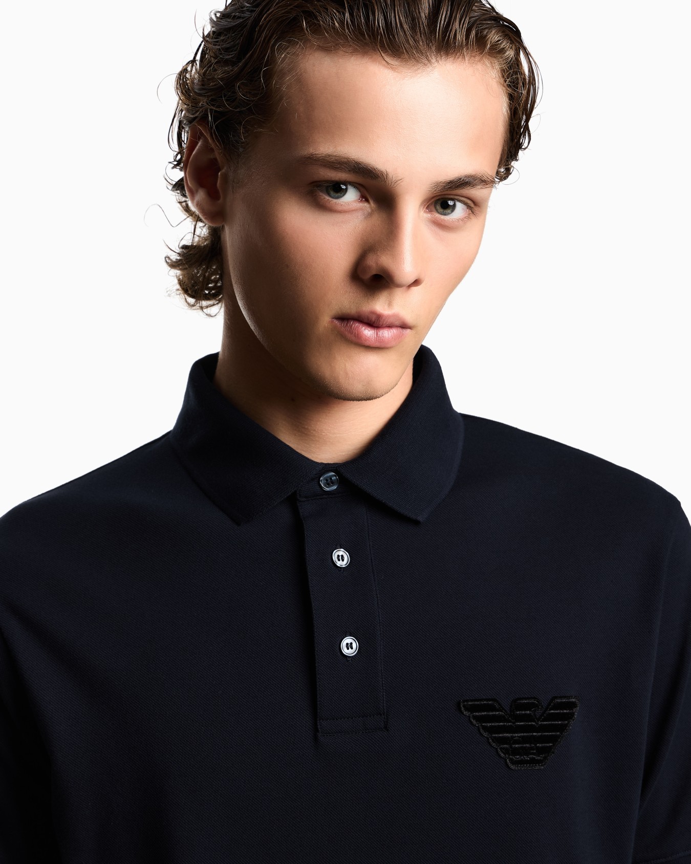 Poloshirt aus Pikee-Jersey mit Adler-Patch Folie 4