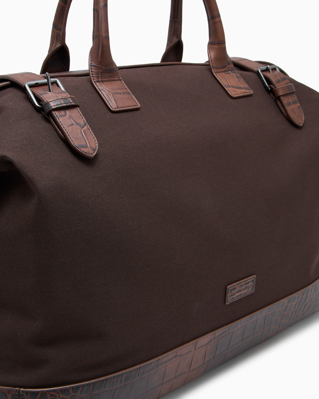 Weekend bag with crocodile-embossed leather details Slide 4