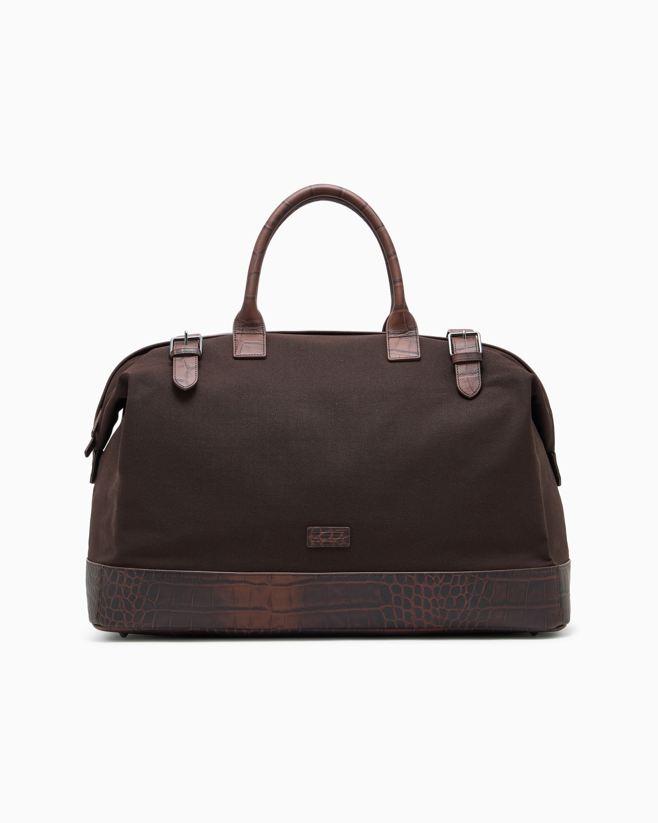 Weekend bag with crocodile-embossed leather details Slide 0