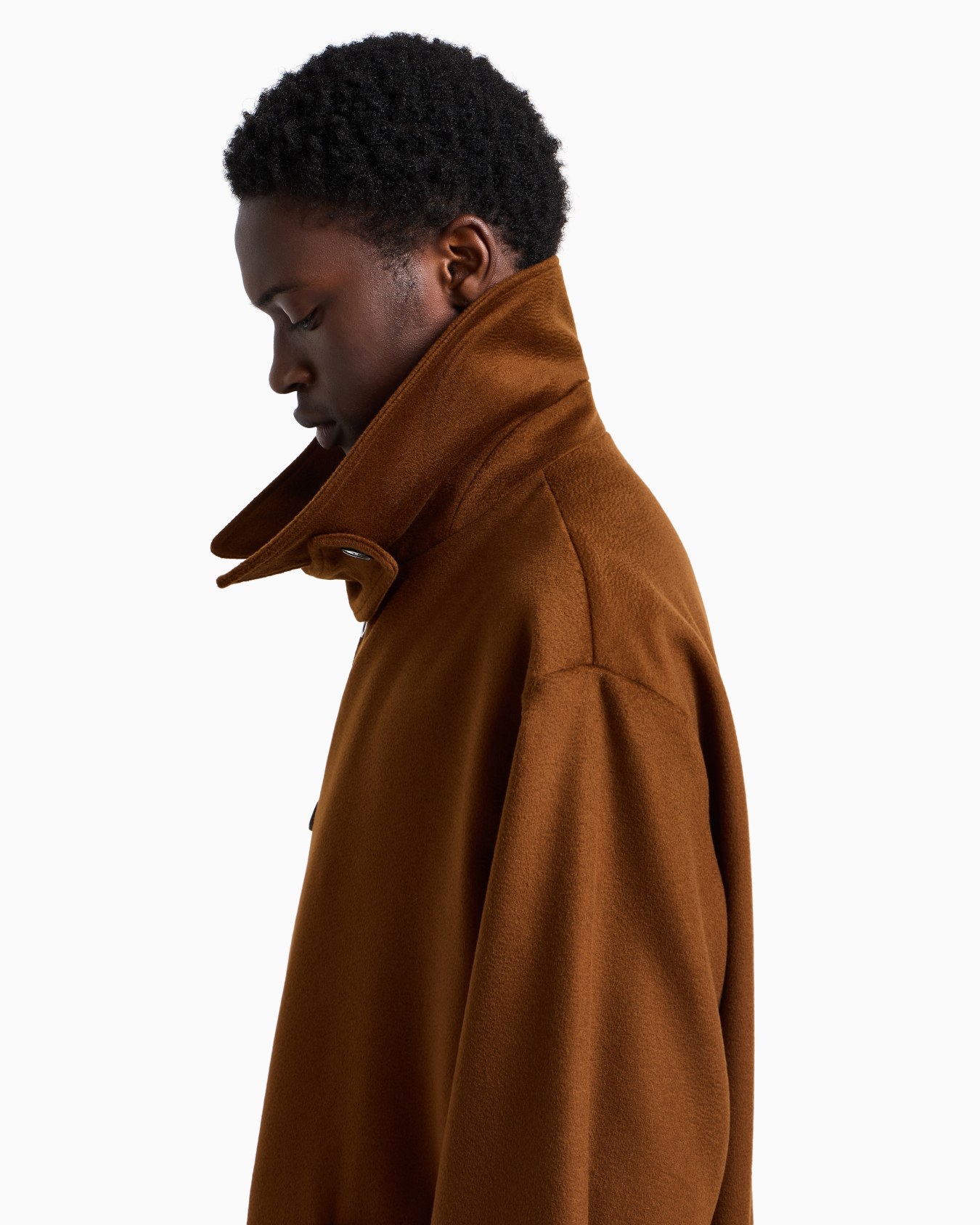 Coat in virgin wool with a zibeline finish Slide 5