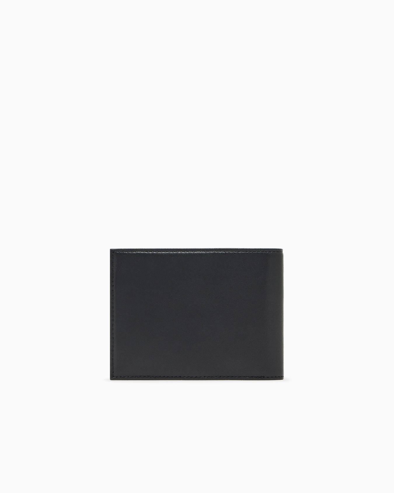 Nappa leather bifold wallet with geometric detail Slide 1