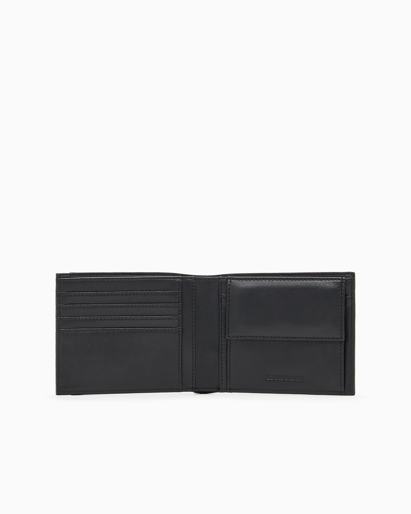 Nappa leather bifold wallet with geometric detail Slide 2