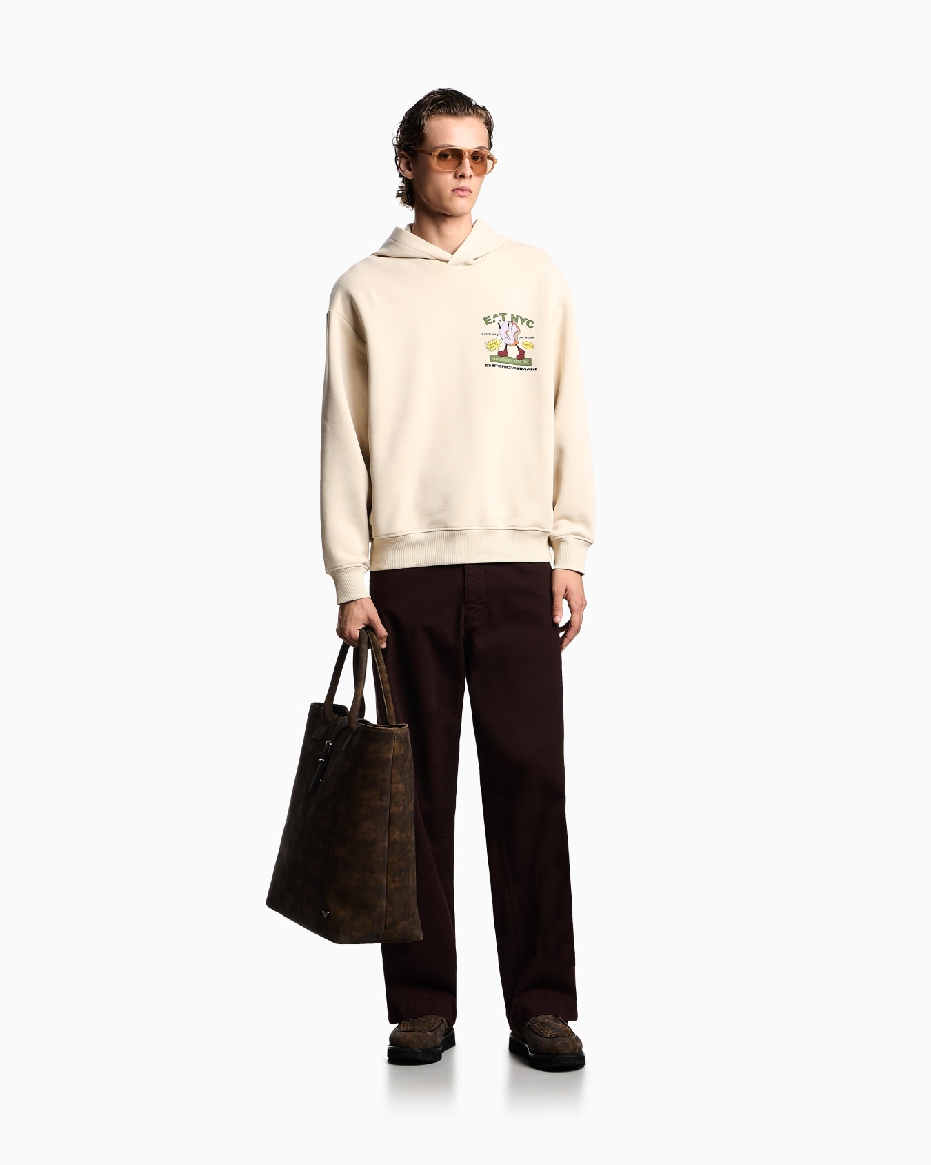 Sudadera de punto con capucha y estampado EAT NYC cápsula New York Diapositiva 1