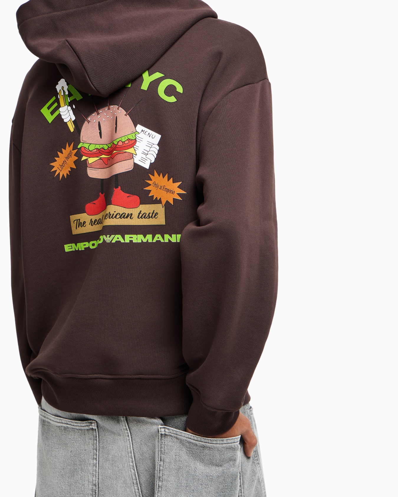 New York Capsule Collection EAT NYC print jersey hooded sweatshirt Slide 5