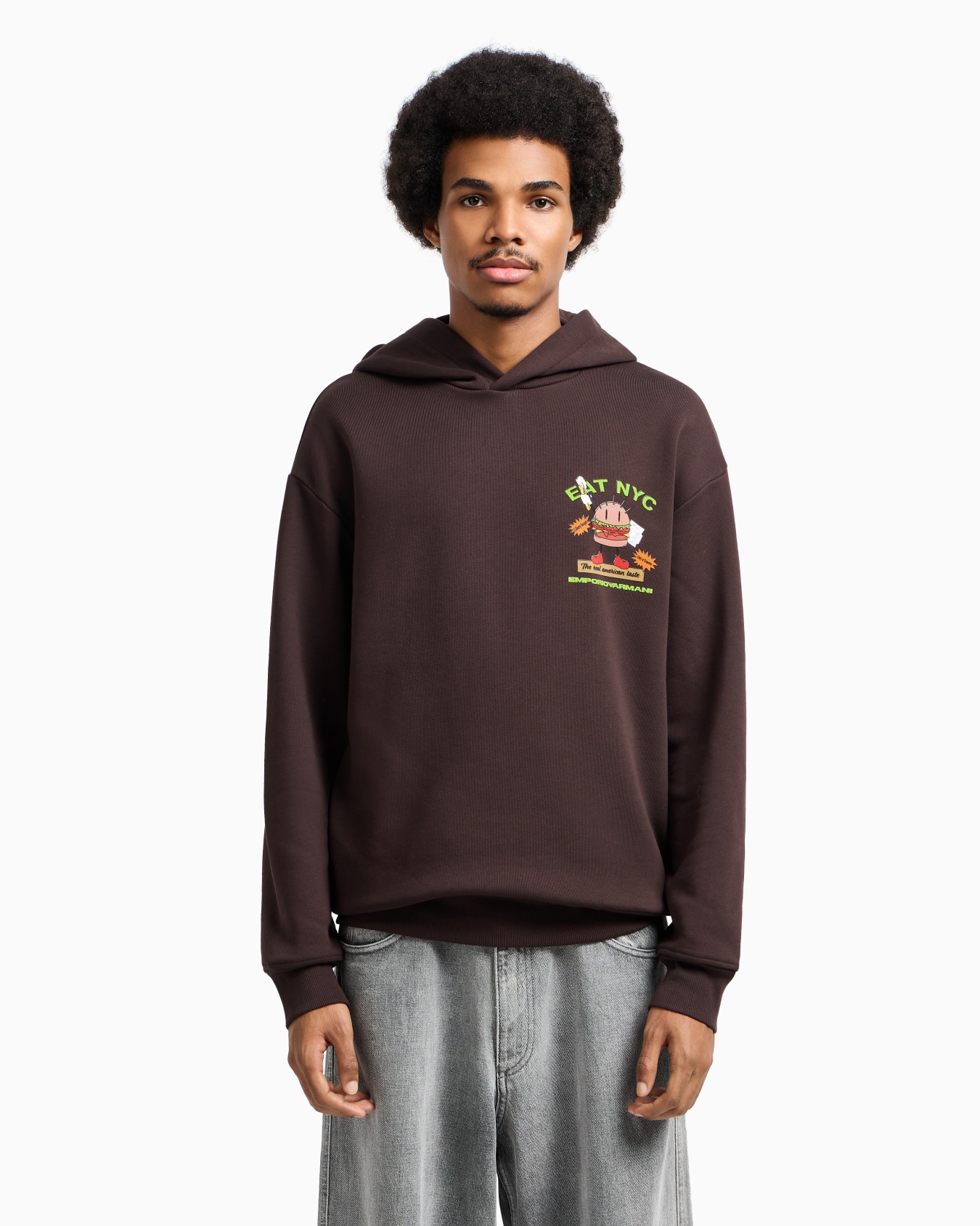 New York Capsule Collection EAT NYC print jersey hooded sweatshirt Slide 4