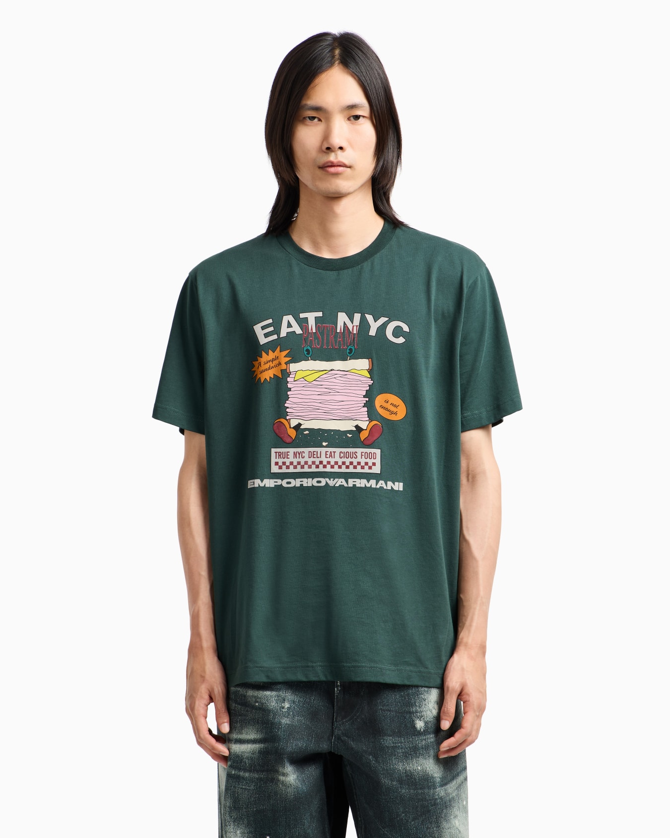 New York Capsule Collection EAT NYC print jersey T-shirt Slide 3