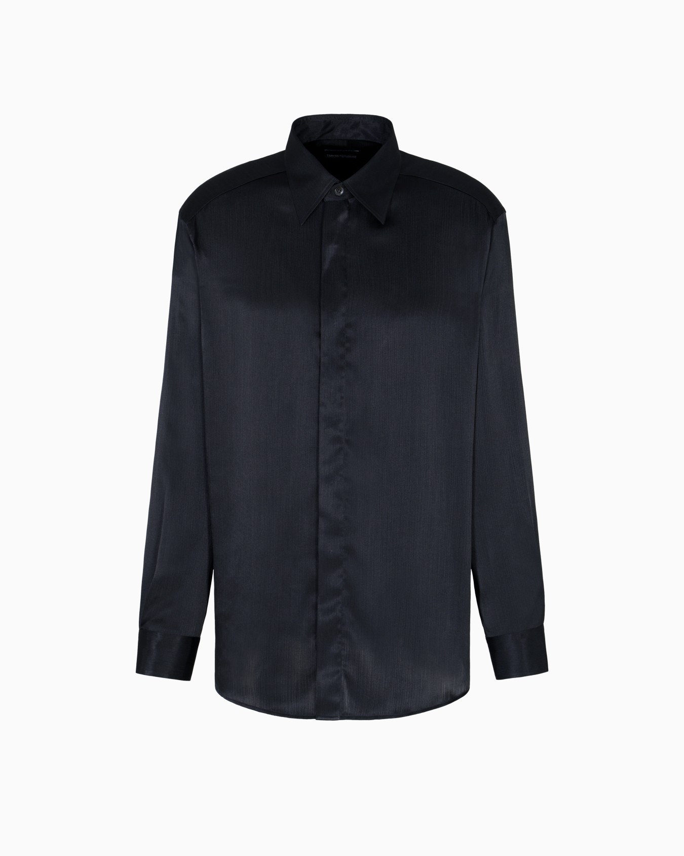 Chemise en tissu plissé uni Diapositive 0