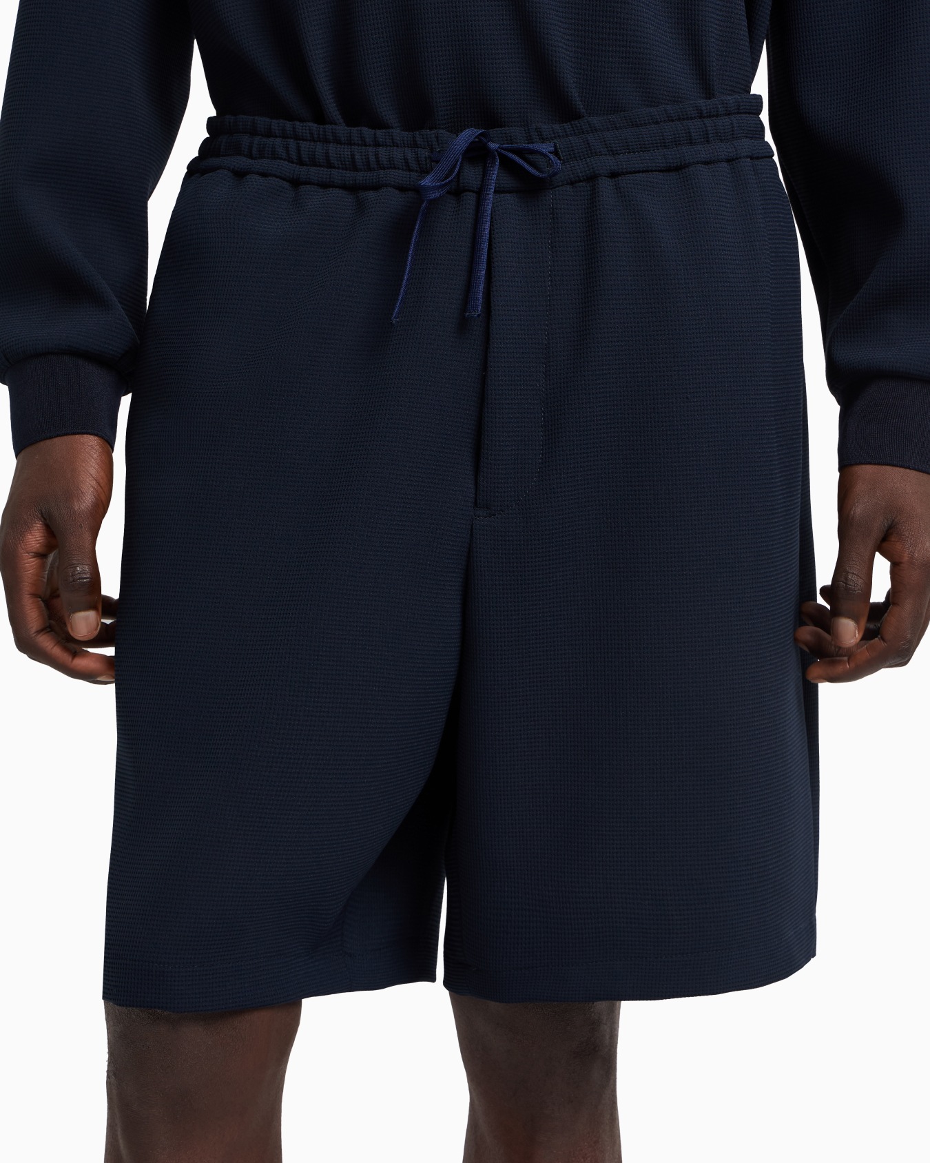 Bermuda en jersey crêpe effet piqué 3D Icon Diapositive 5