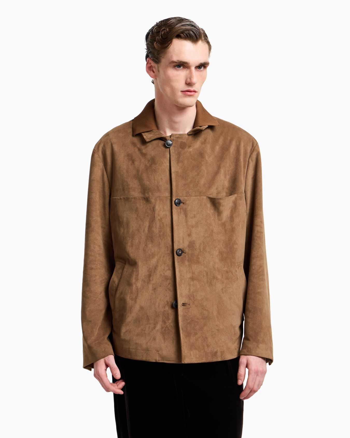 Blazer monopetto in tecno suede Slide 4