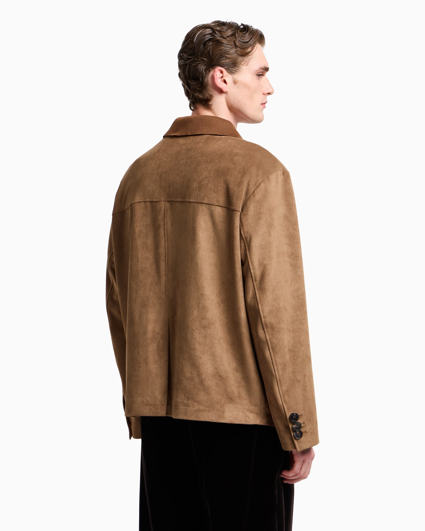 Blazer monopetto in tecno suede Slide 3