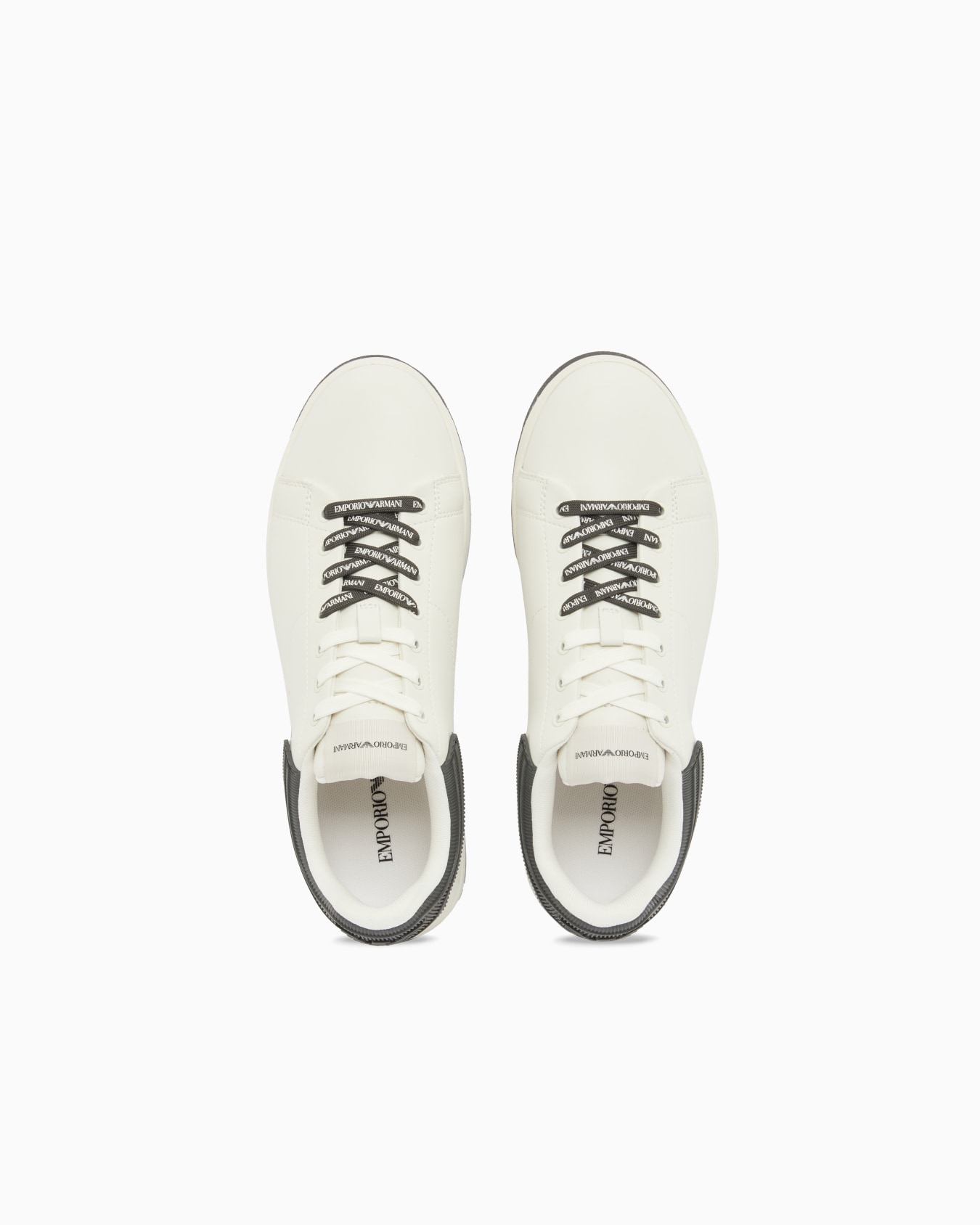 Leather sneakers with rubber back knurled sole Slide 2