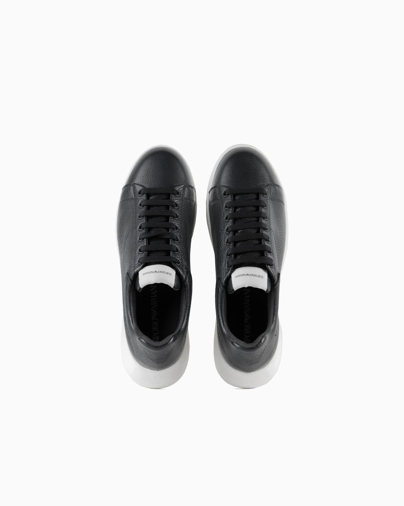 Tumbled leather sneakers with knurled soles Slide 2