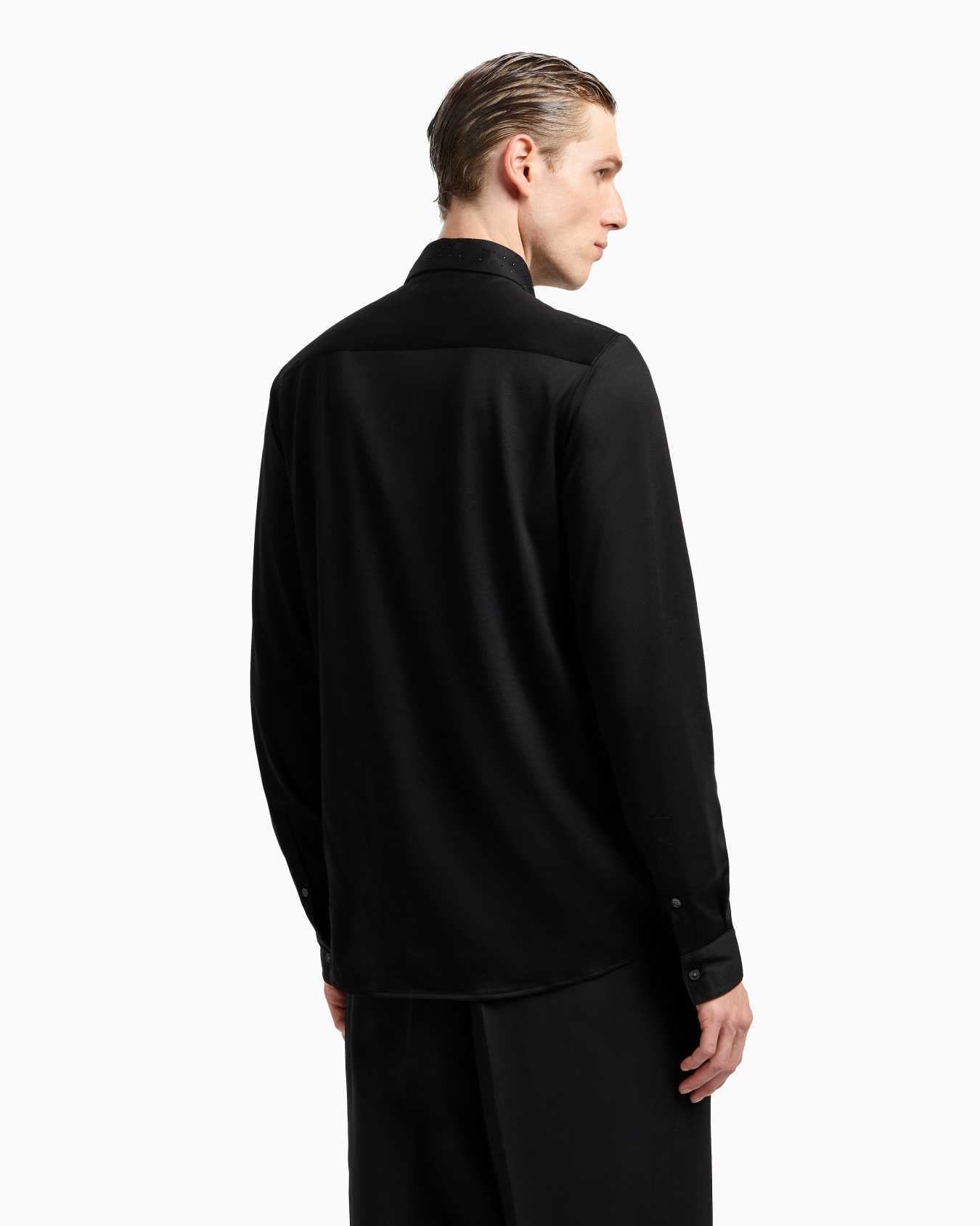 Clubwear slim-fit shirt in a Lyocell blend with rhinestones Slide 3