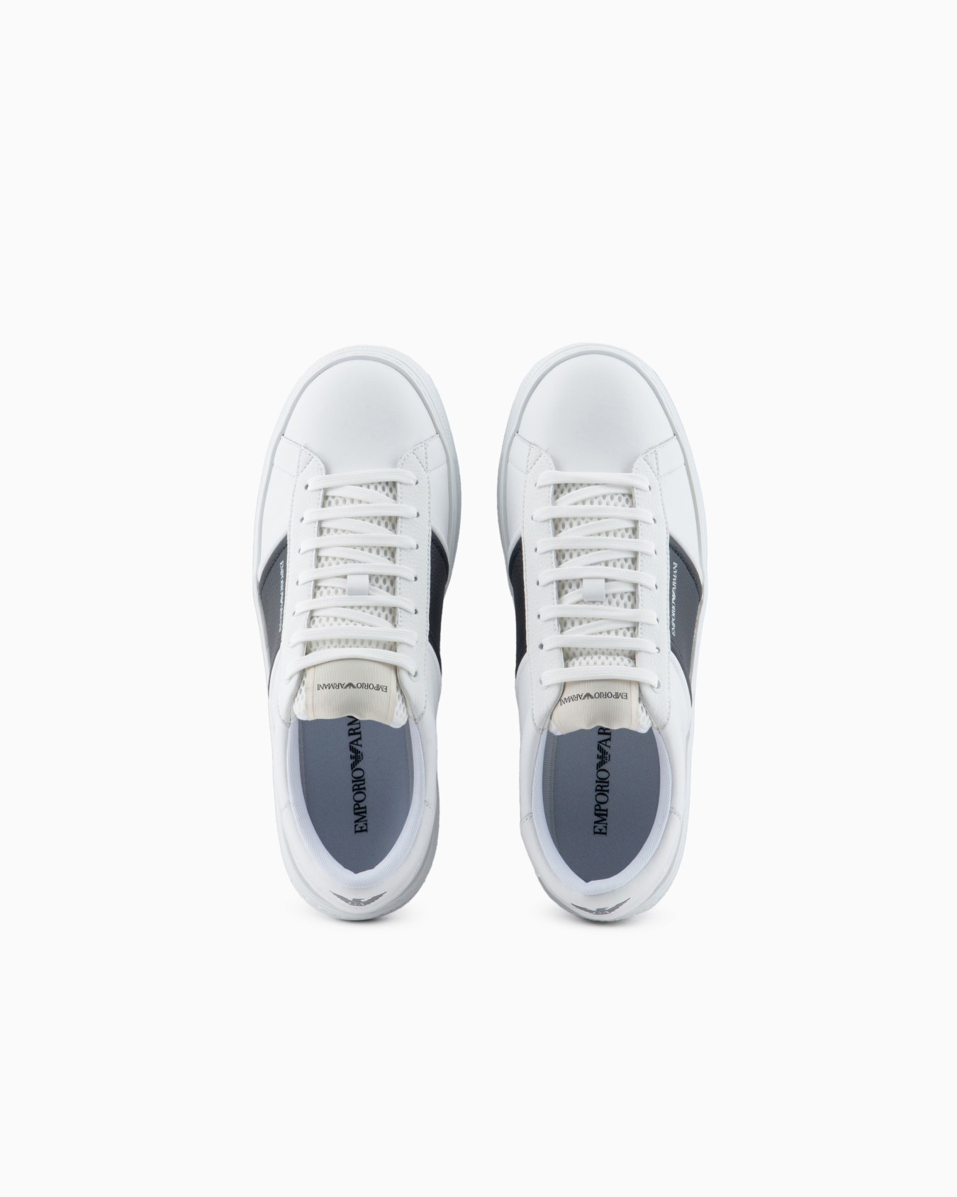 Sneakers en cuir avec bande contrastée Diapositive 2