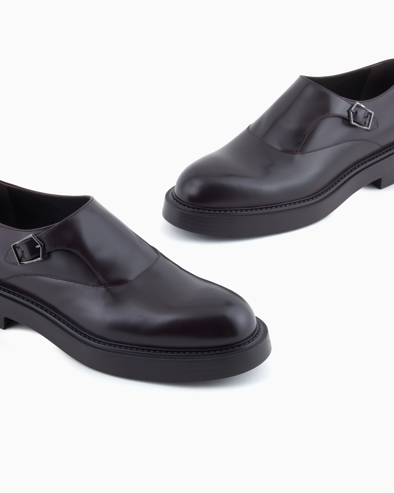 Brushed leather monkstraps Slide 4