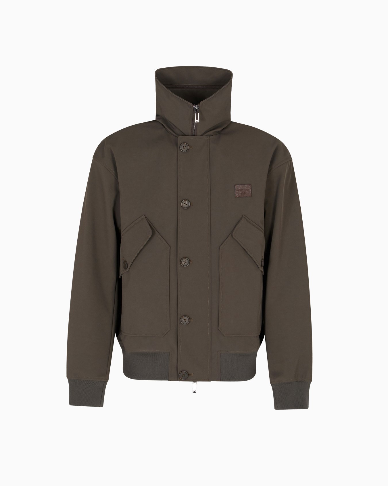 Full-zip belted nylon twill blouson Slide 0