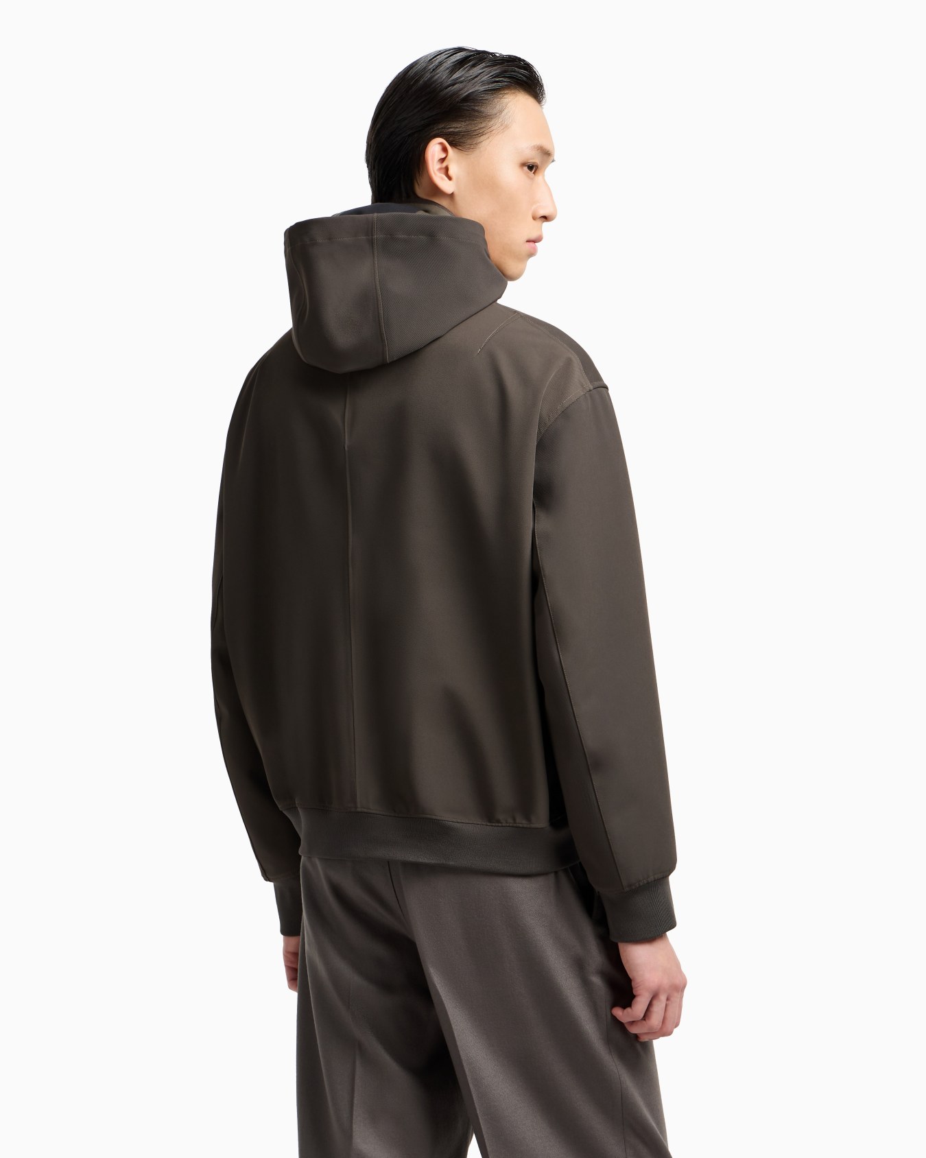 Full-zip belted nylon twill blouson Slide 3