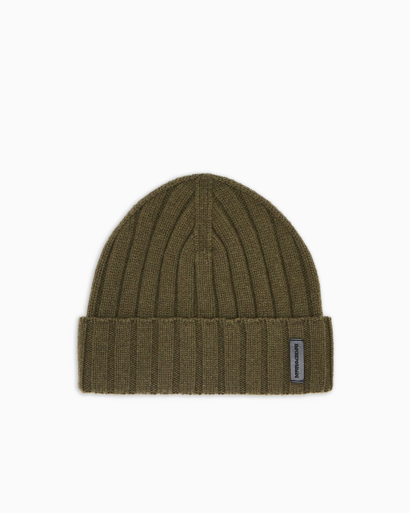 Rib-effect wool and cashmere blend beanie Slide 0