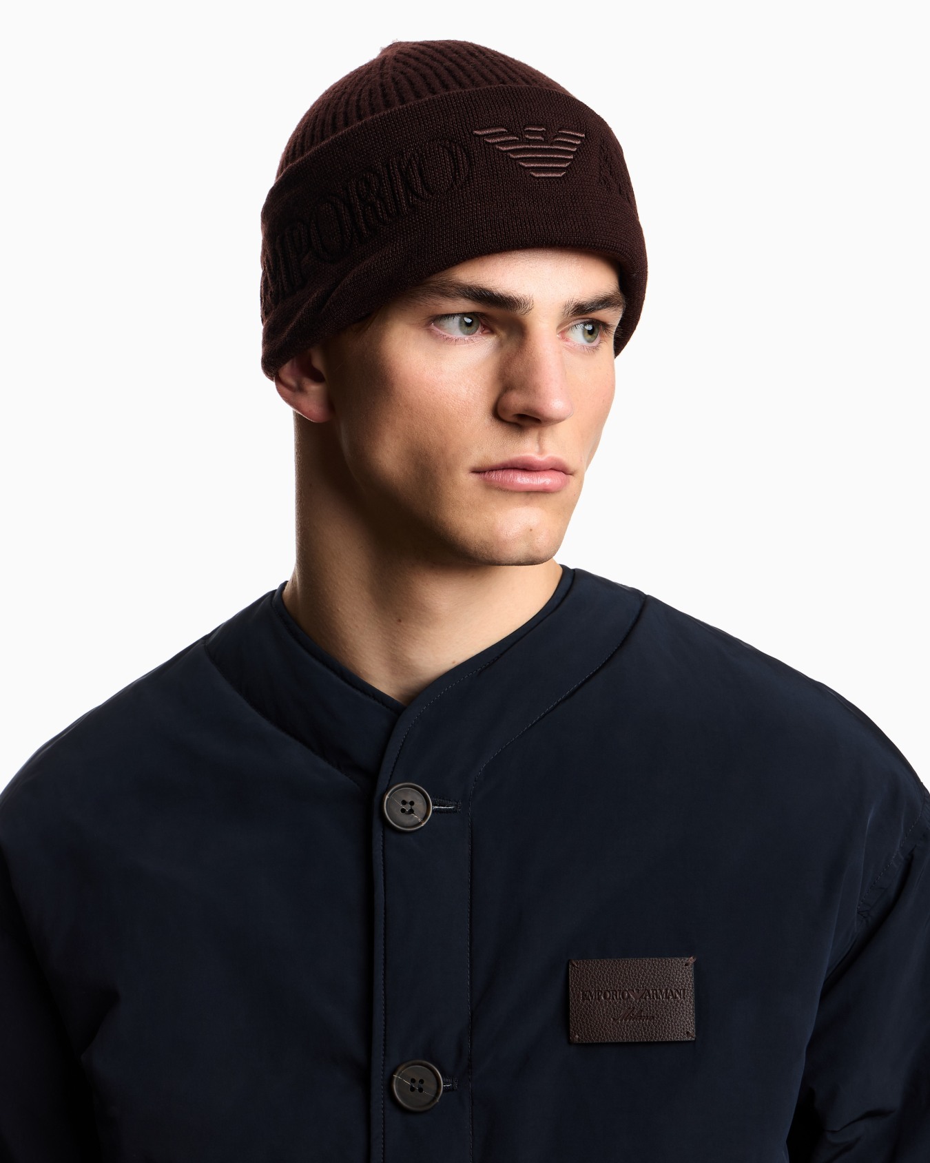 ビーニー ウール ロゴブリム スライドする 2