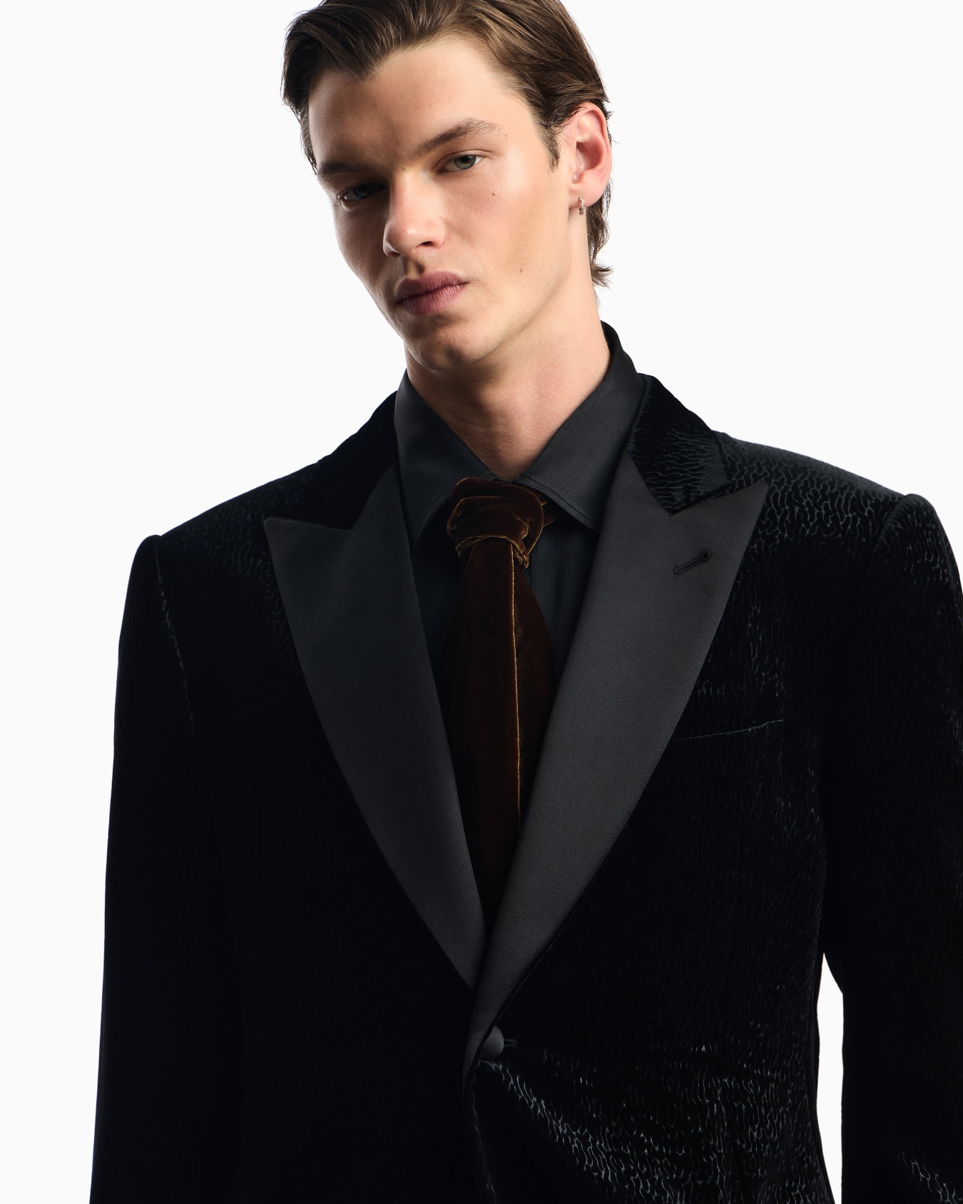 Veste de smoking en velours avec motif imprimé all over Diapositive 4
