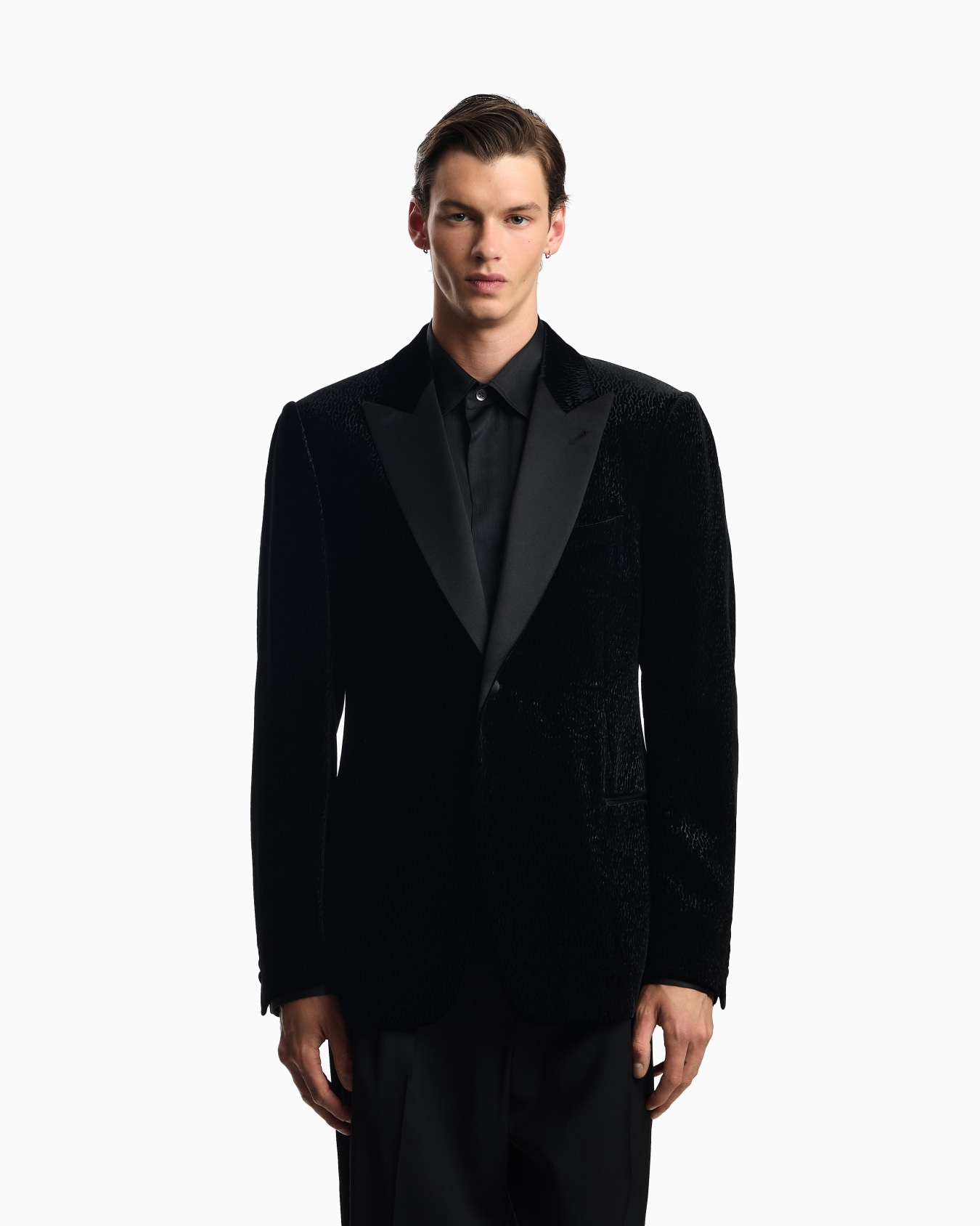 Veste de smoking en velours avec motif imprimé all over Diapositive 3