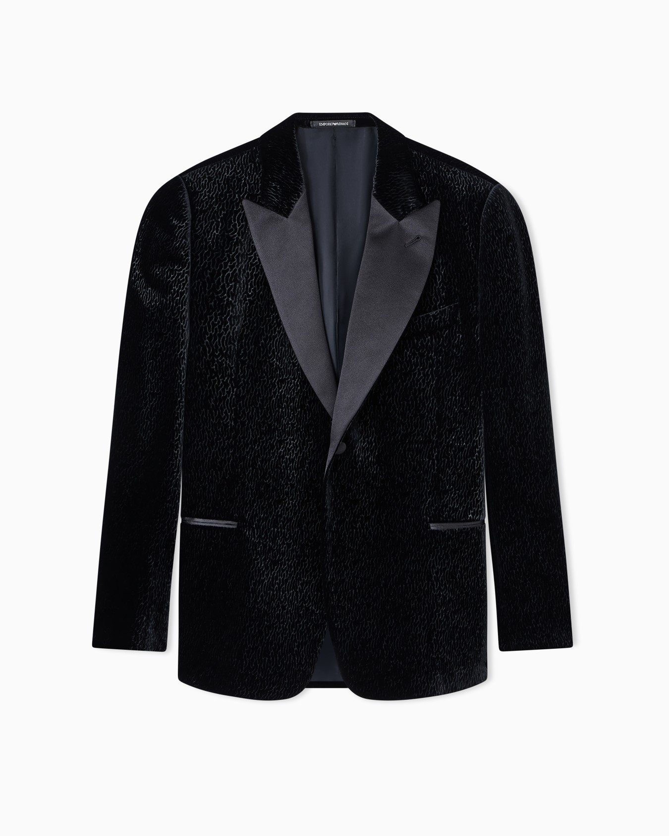 Veste de smoking en velours avec motif imprimé all over Diapositive 0