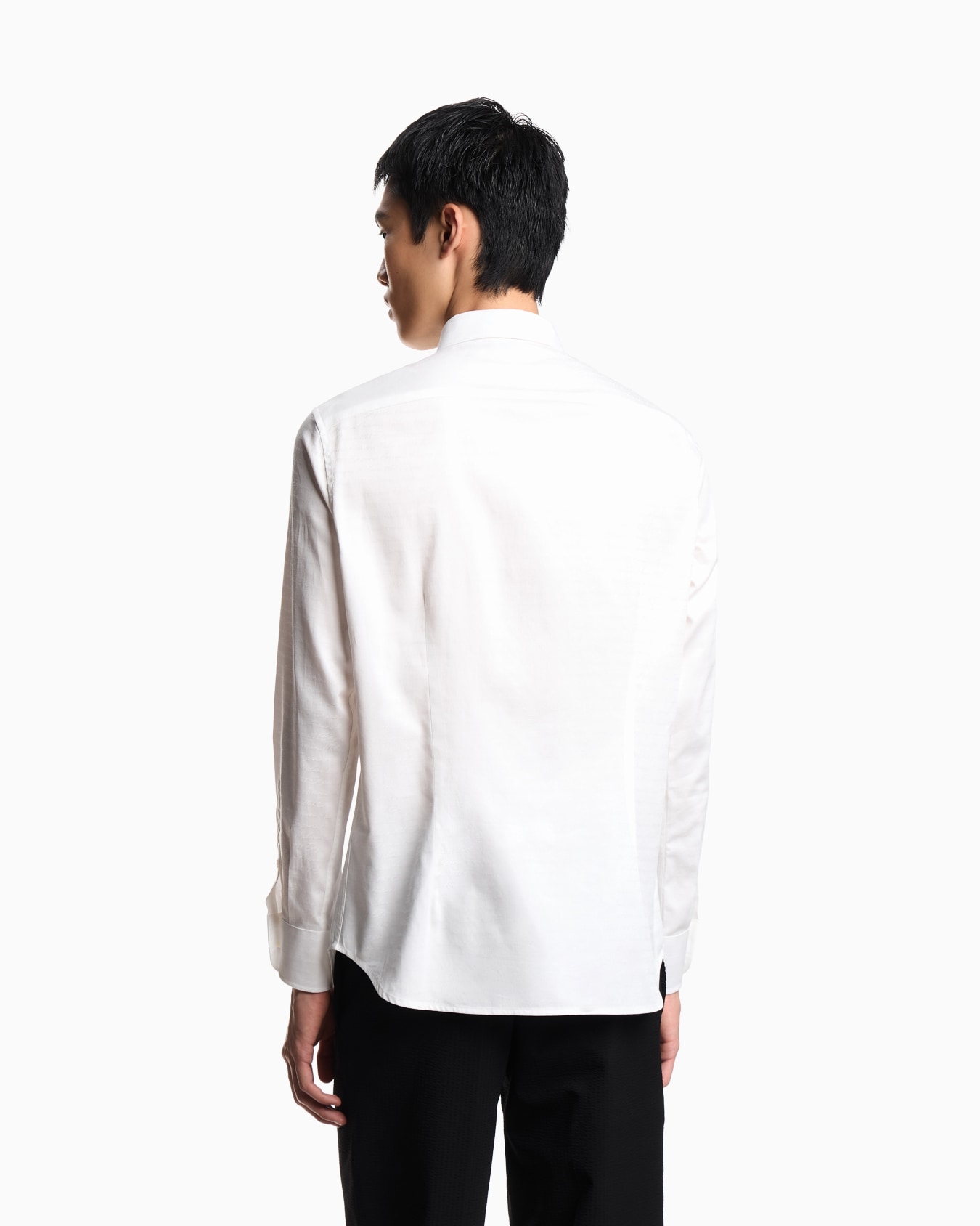 Chemise en coton avec logo jacquard all over Diapositive 2