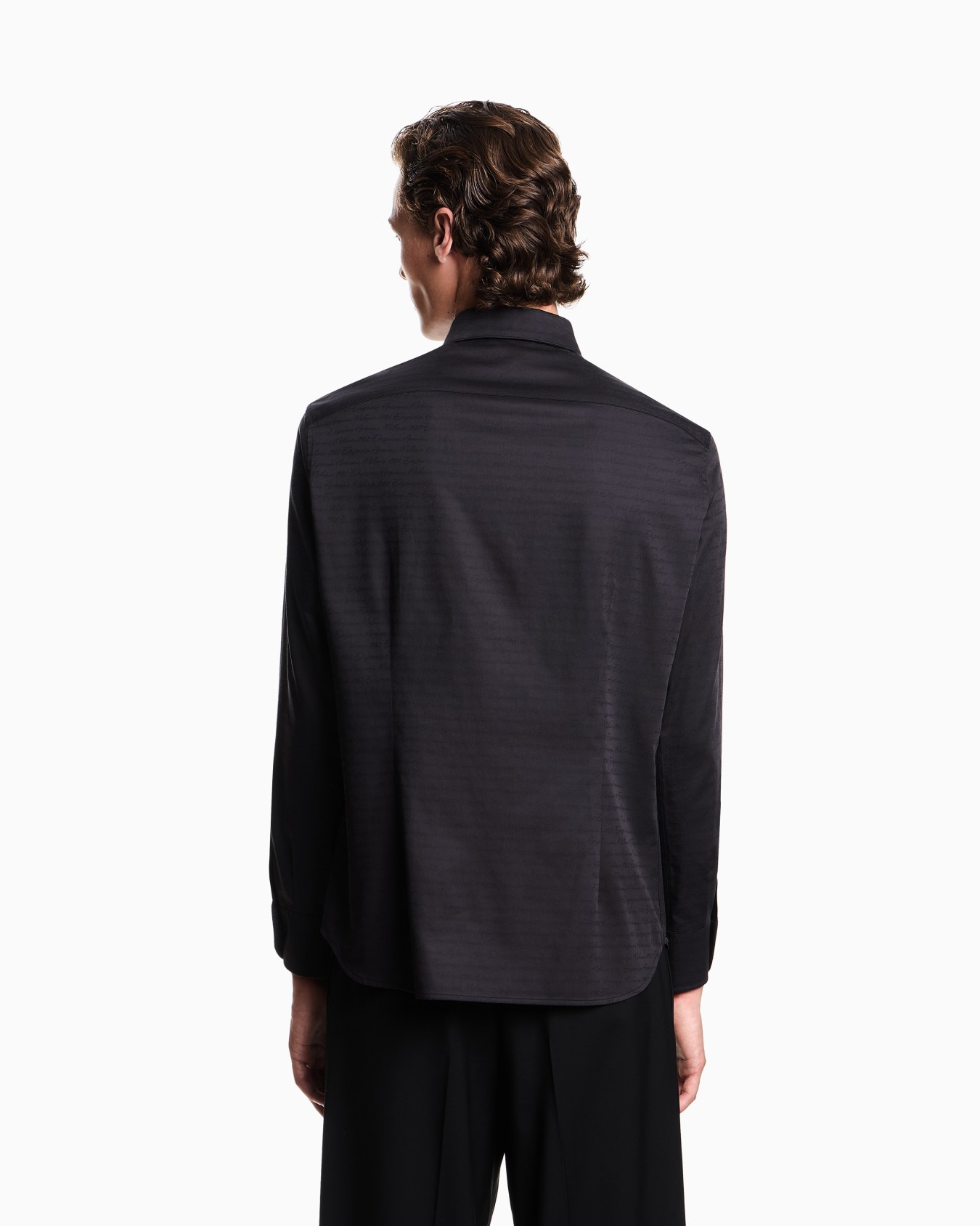 Chemise en coton avec logo jacquard all over Diapositive 2