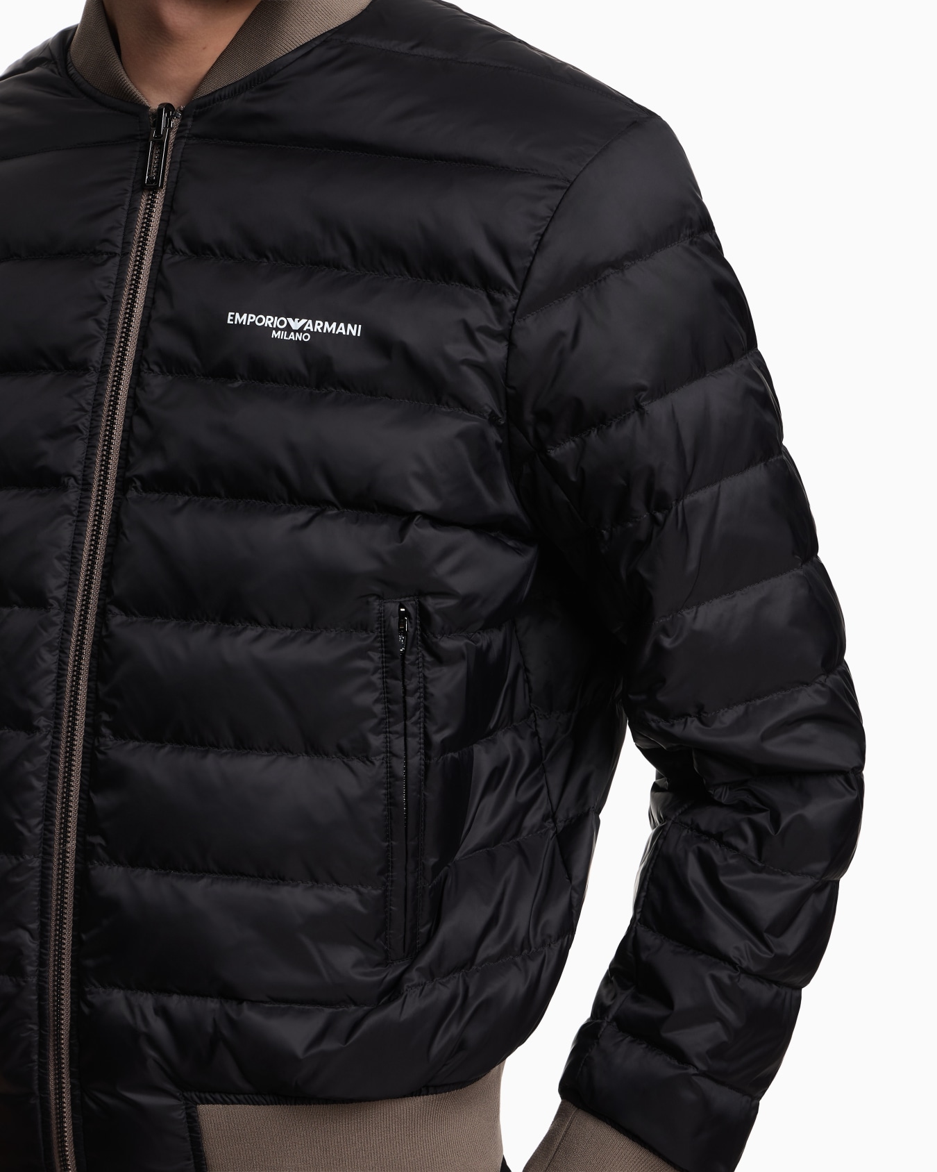 Reversible nylon blouson with flocked logo lettering Slide 5