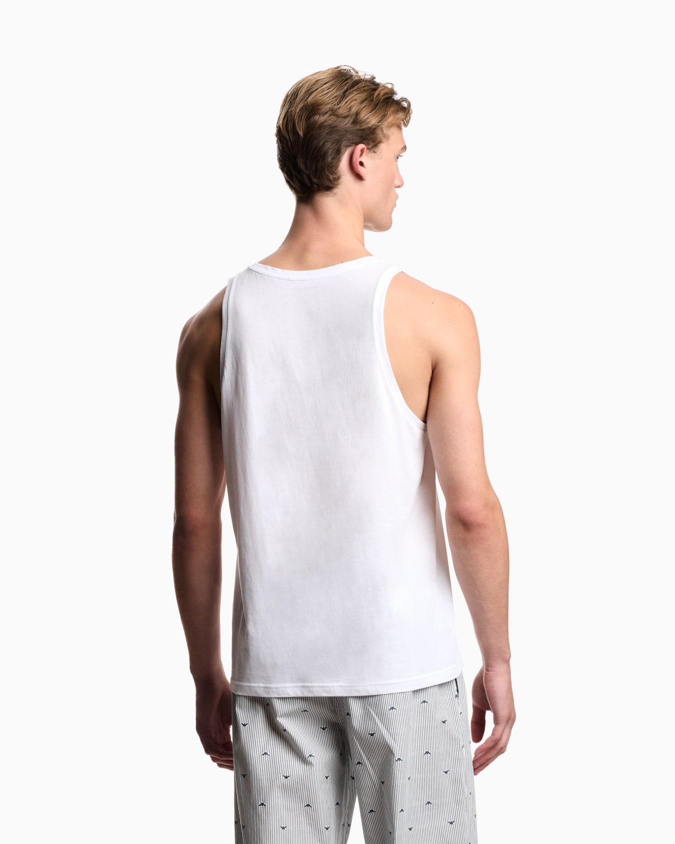 Camiseta de tirantes de estar por casa en punto de algodón pima Diapositiva 2