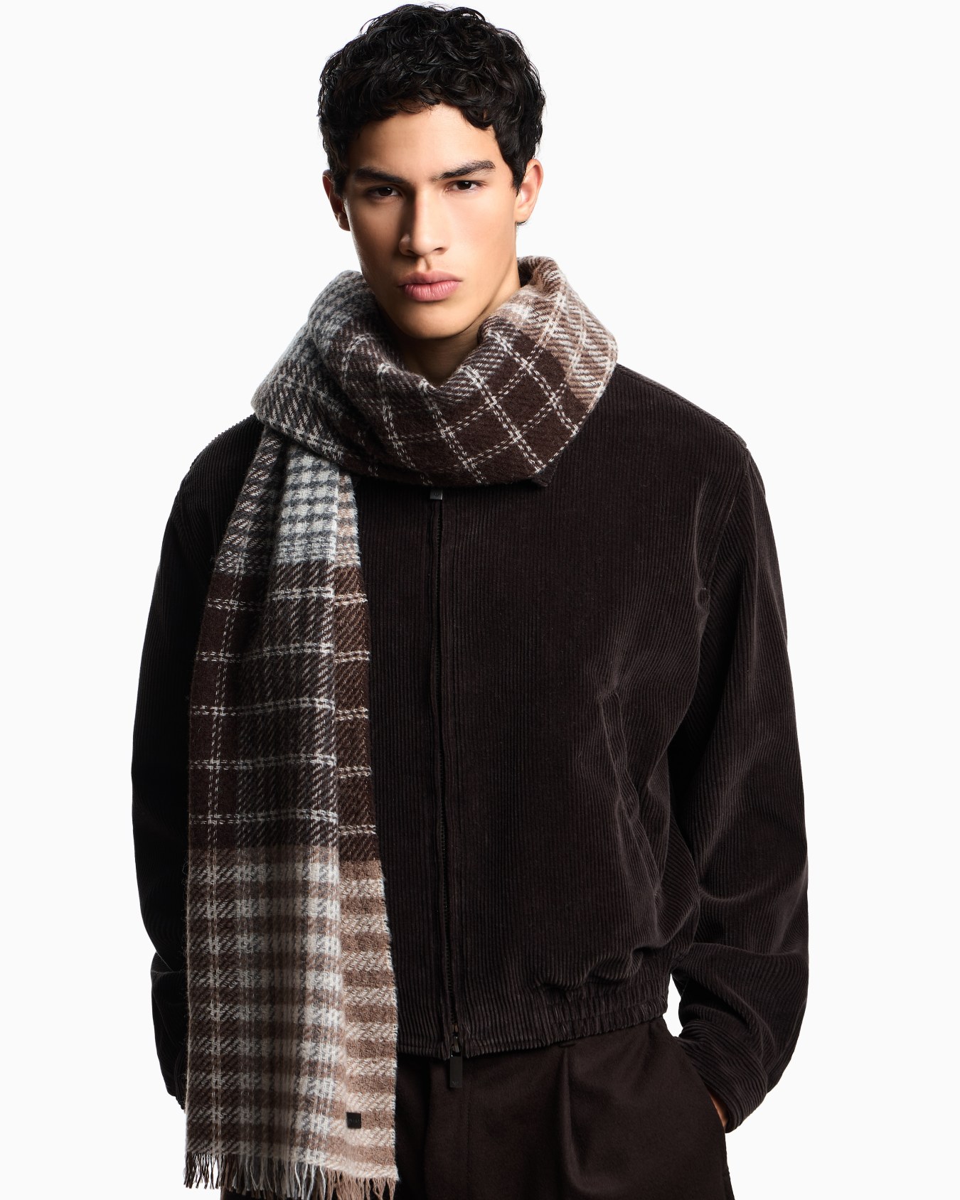 Woll-Schal mit Tartan-Muster Folie 2