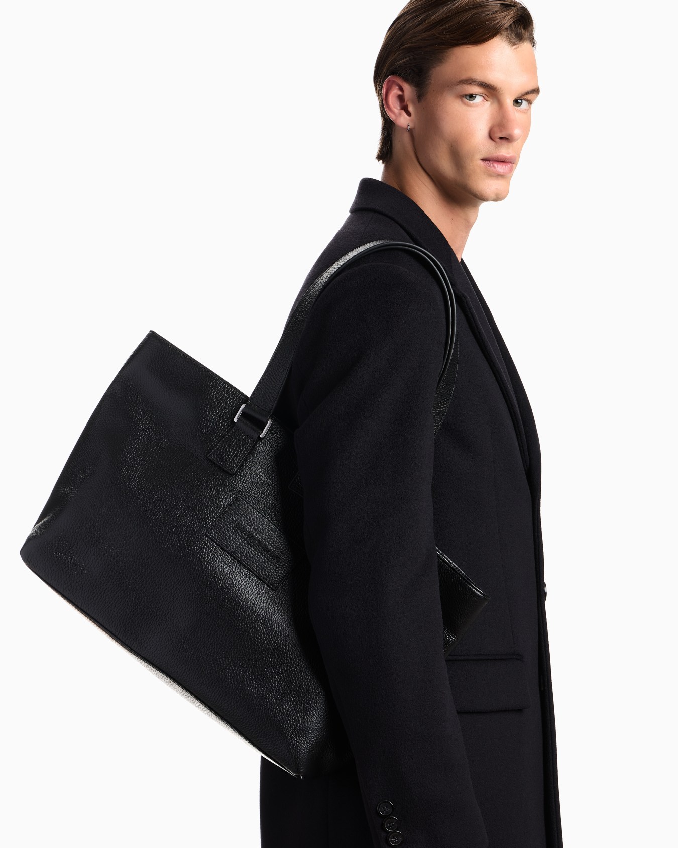 Tumbled leather shopper bag Slide 6