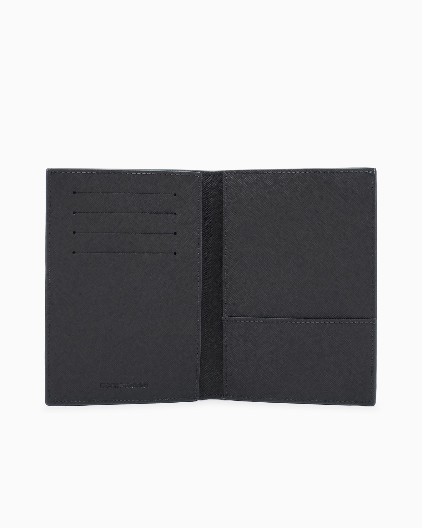 ASV regenerated Saffiano leather passport holder with eagle plate Slide 2