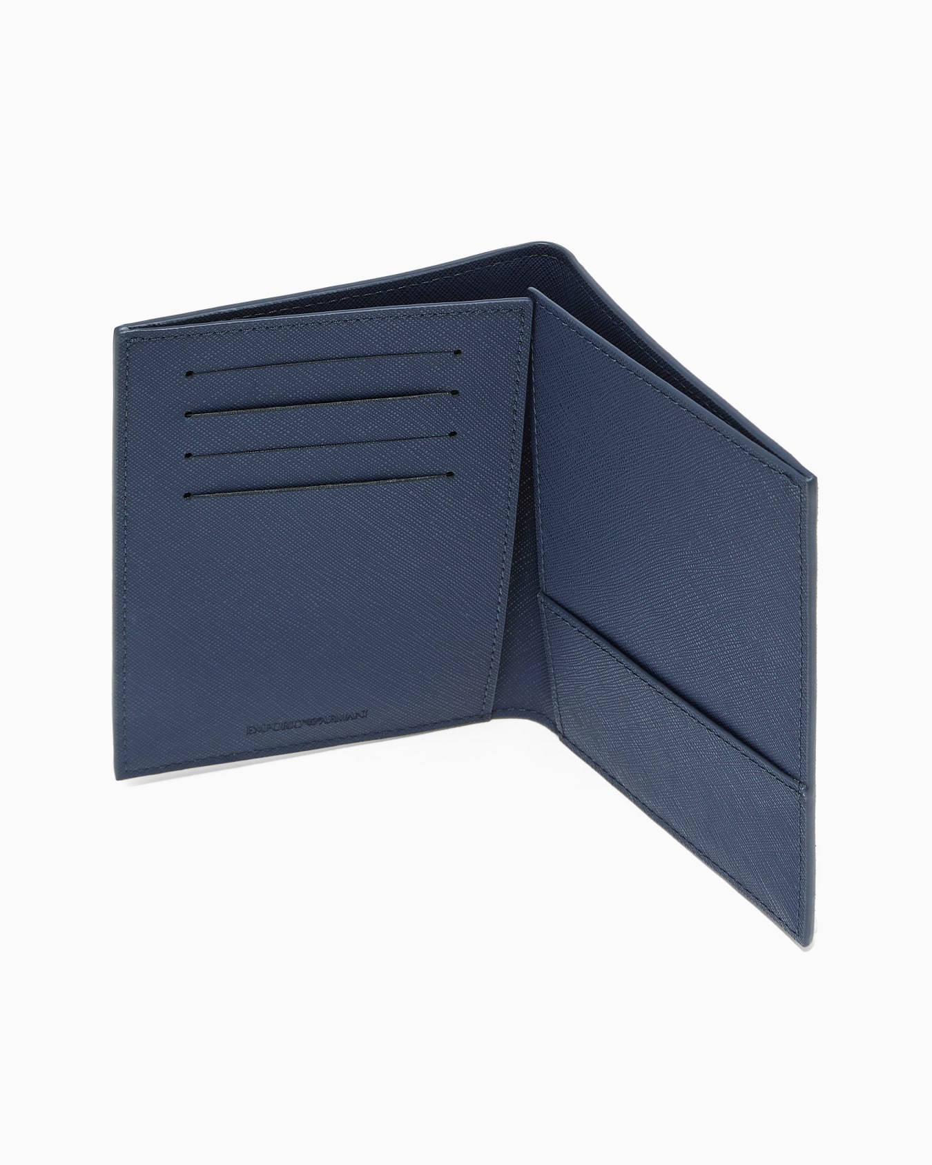 ASV regenerated Saffiano leather passport holder with eagle plate Slide 3