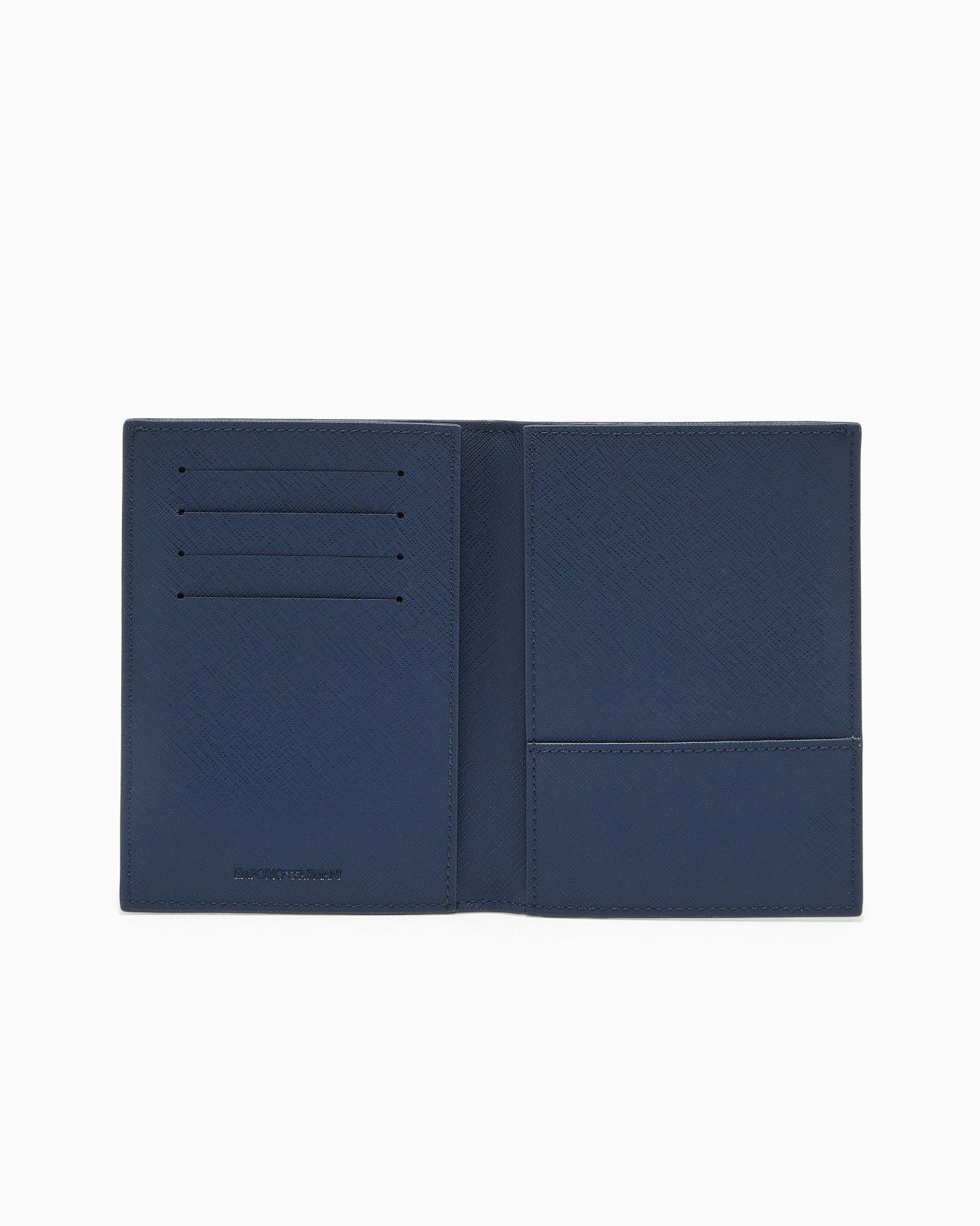 ASV regenerated Saffiano leather passport holder with eagle plate Slide 2